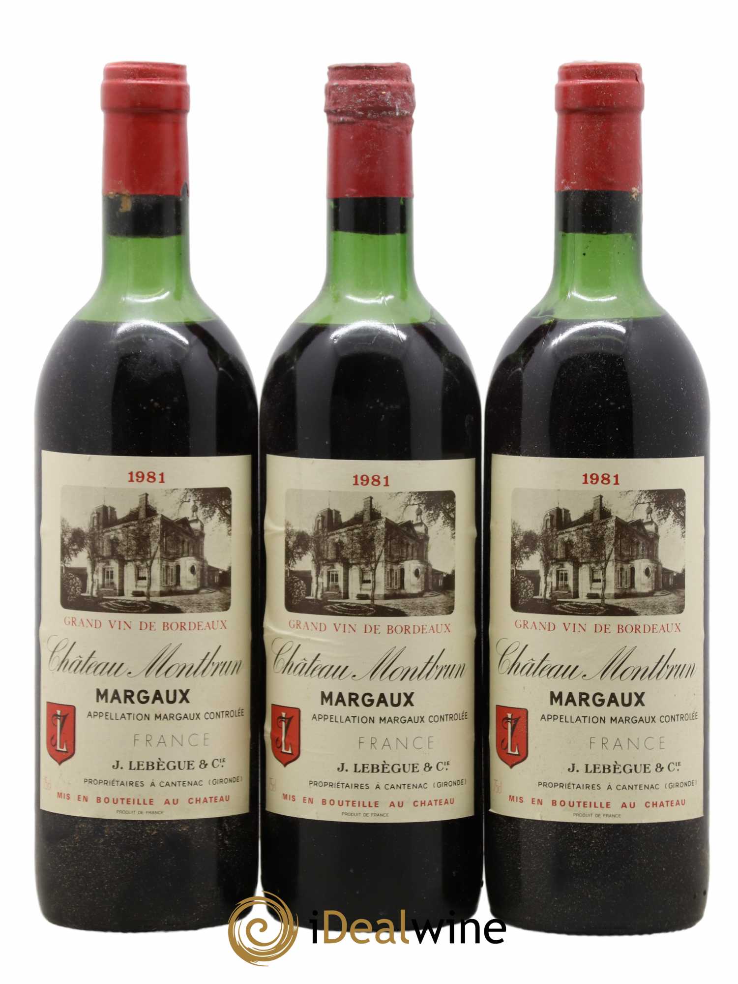 Château Montbrun Cru Bourgeois 1981 - Lot de 3 bouteilles - 0