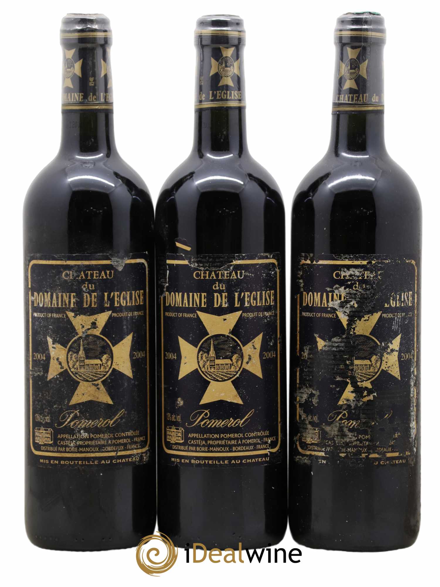 Château du Domaine de l'Église 2004 - Lot de 3 bouteilles - 0