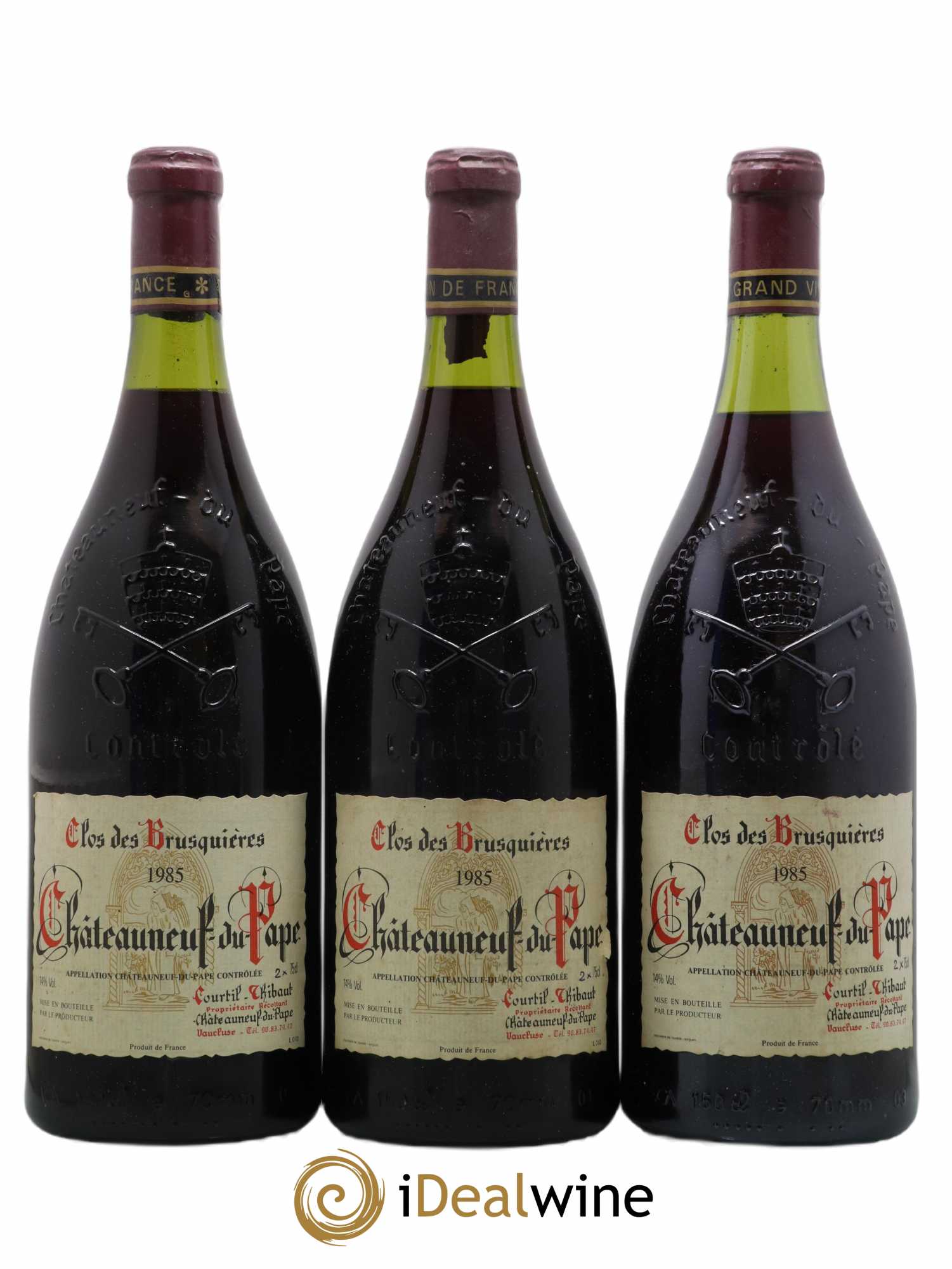 Châteauneuf-du-Pape Clos Des Brusquieres Courtil 1985 - Posten von 3 Magnum - 0