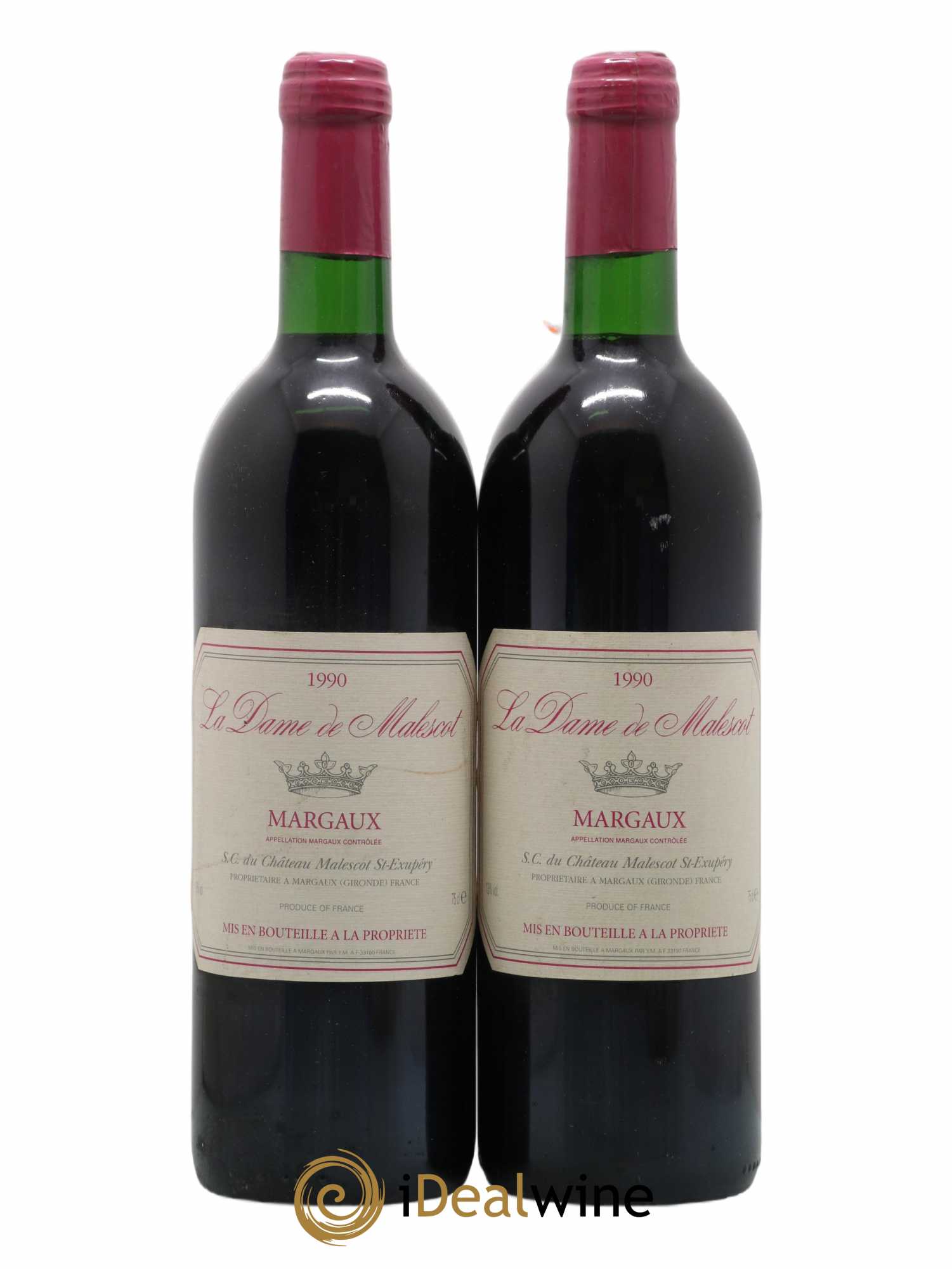 La Dame de Malescot (senza prezzo di riserva) (senza prezzo di riserva) 1990 - Lotto di 2 bottiglie - 0