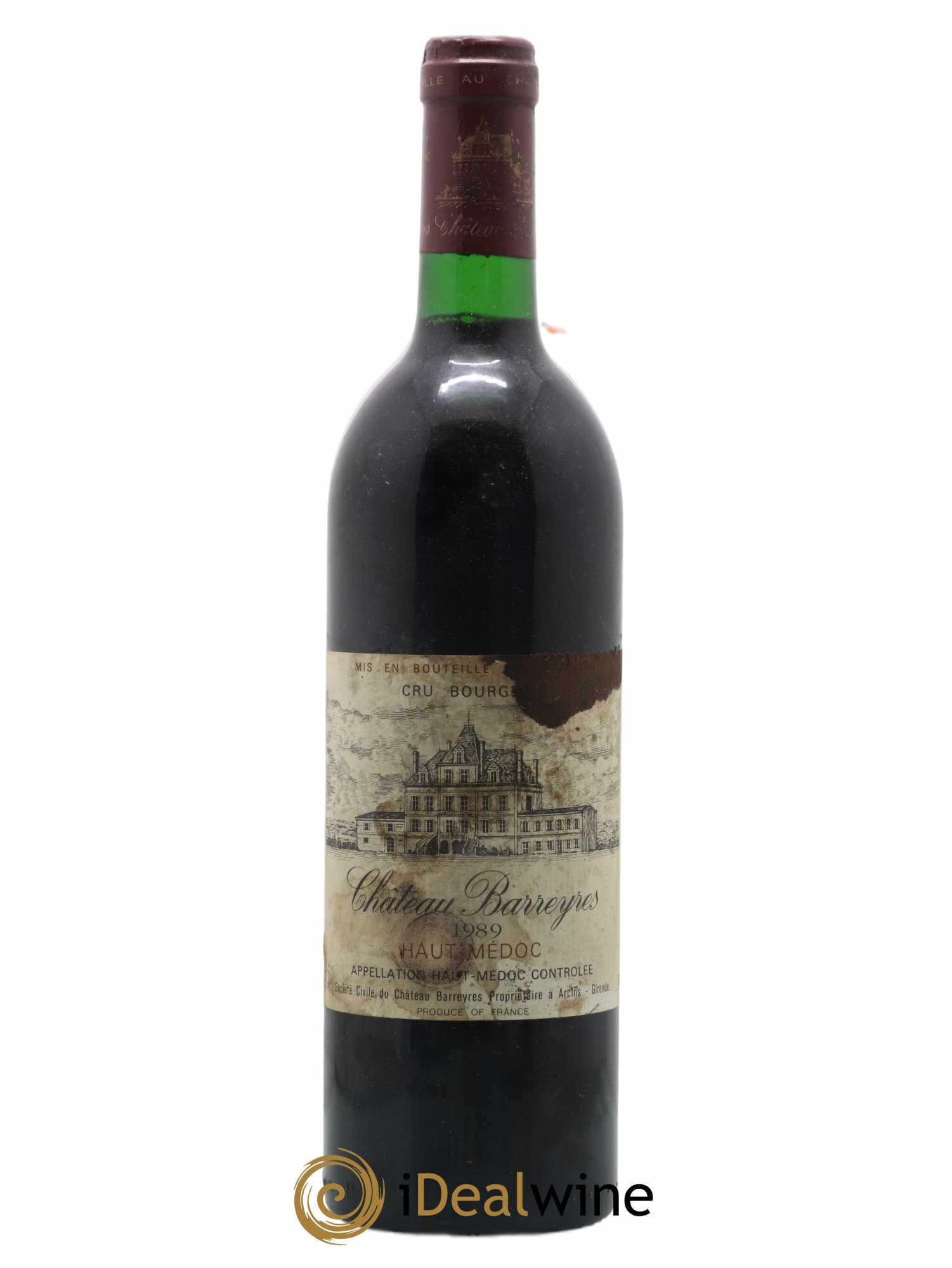 Château Barreyres Cru Bourgeois 1989 - Lot de 1 bouteille - 0
