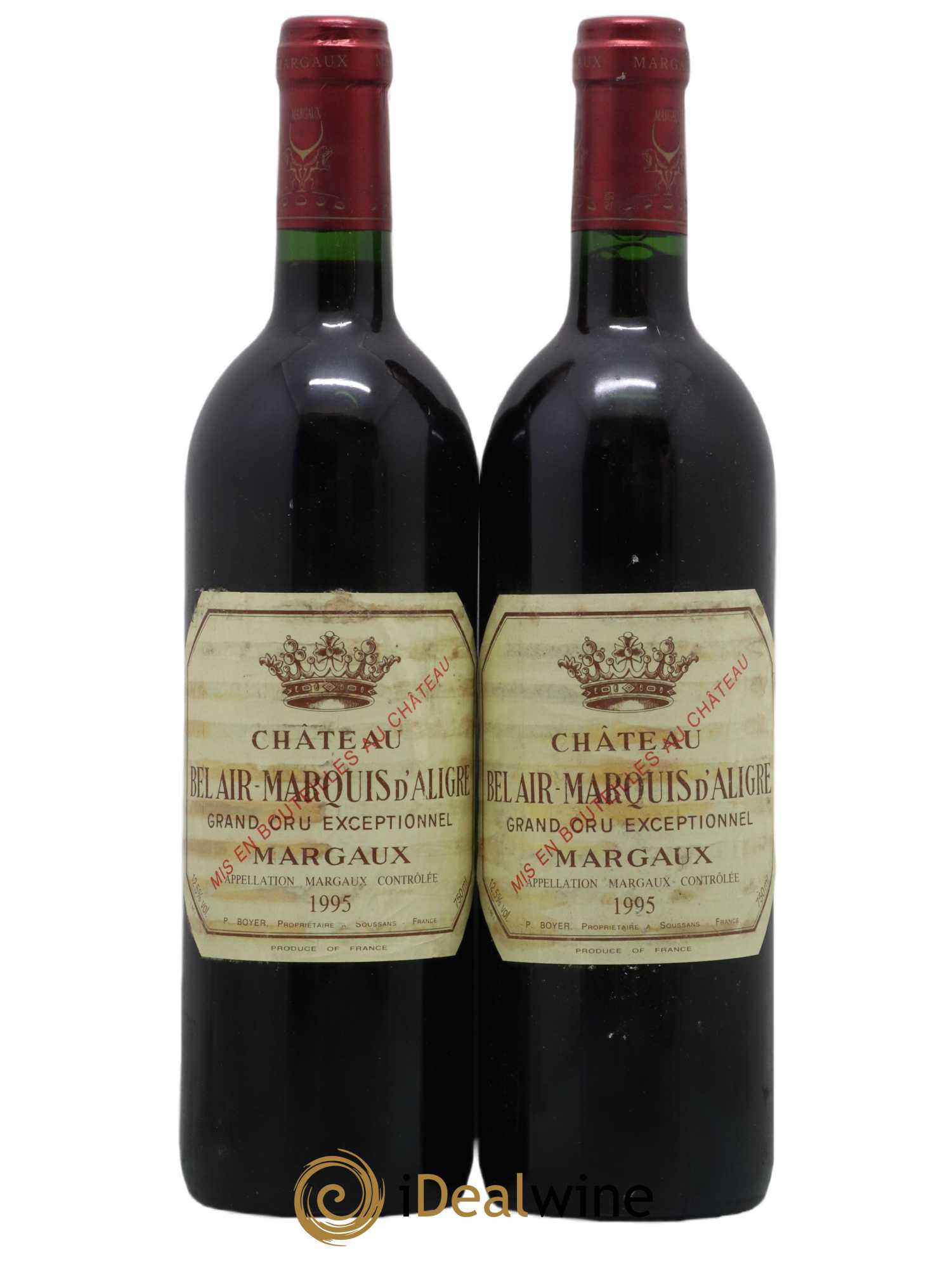 Château Bel Air Marquis d'Aligre 1995 - Lot de 2 bouteilles - 0