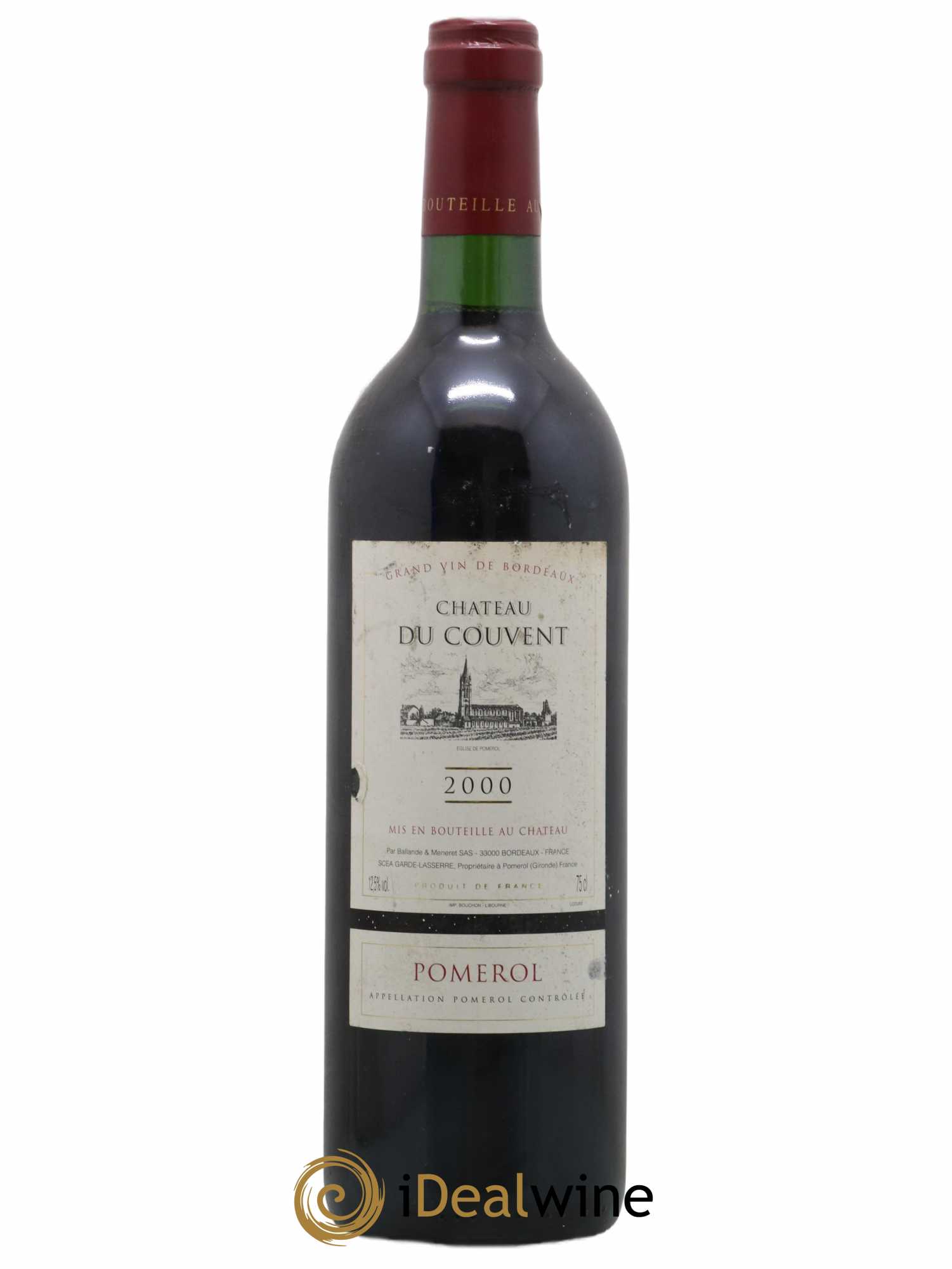 Pomerol Château du Couvent 2000 - Lot de 1 bouteille - 0