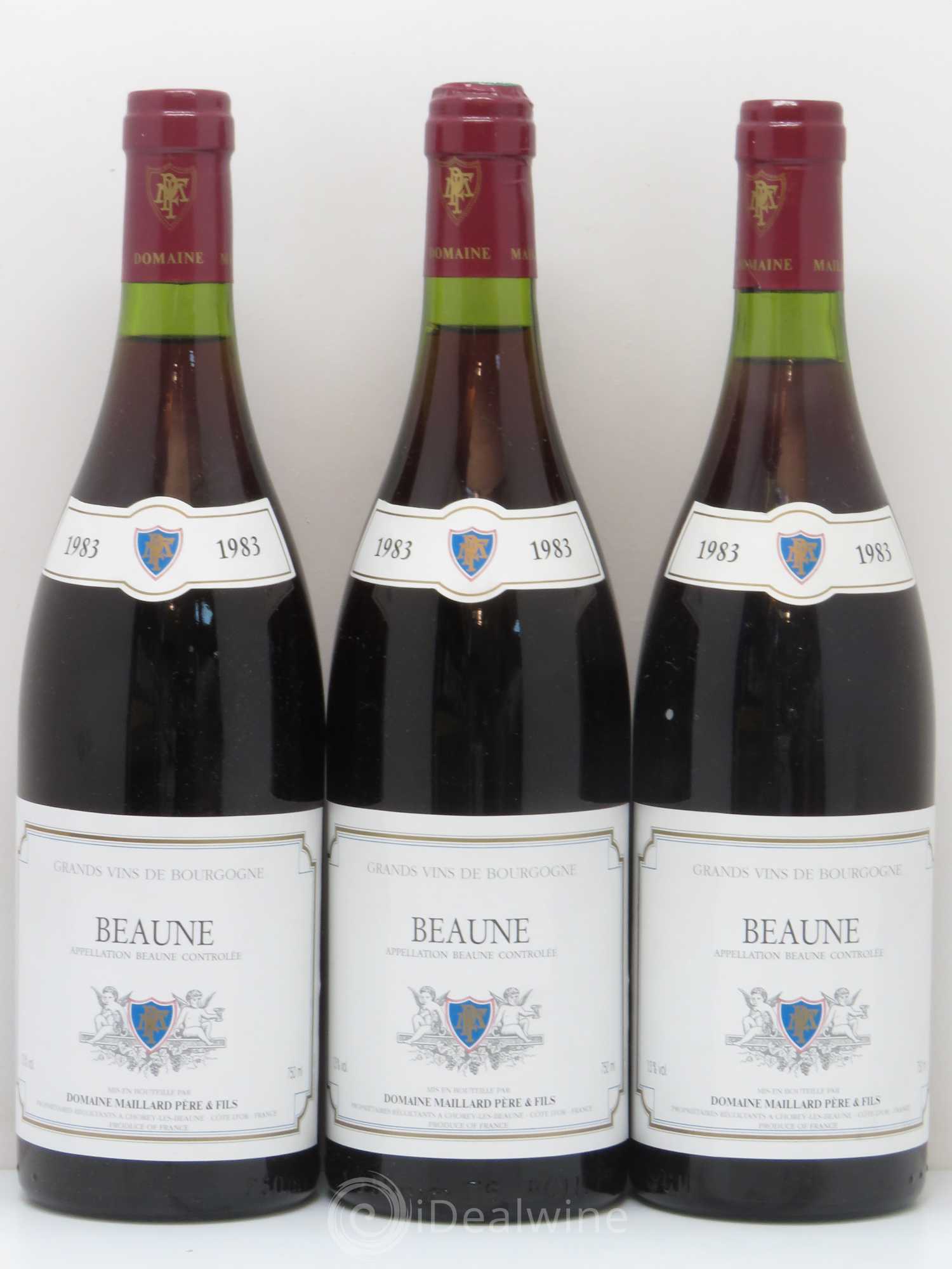 Beaune Domaine Maillard et fils 1983 - Posten von 3 Flaschen - 0