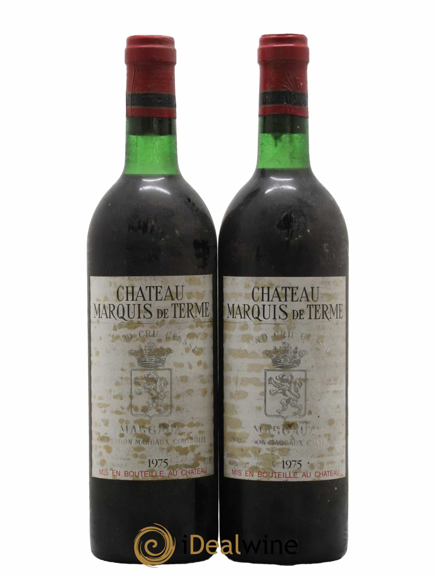 Château Marquis de Terme 4ème Grand Cru Classé 1975 - Lotto di 2 bottiglie - 0