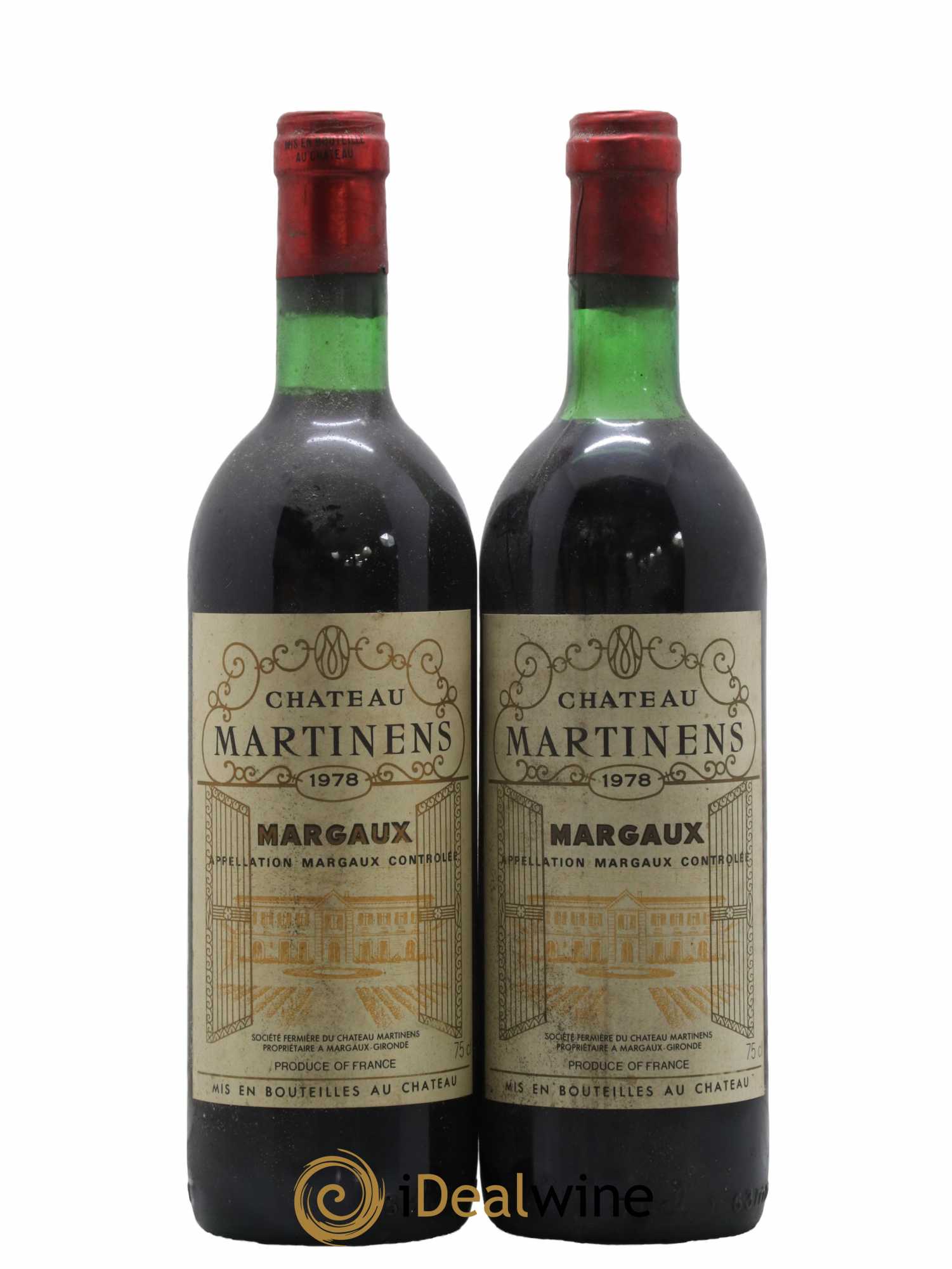 Château Martinens Cru Bourgeois 1978 - Lot de 2 bouteilles - 0