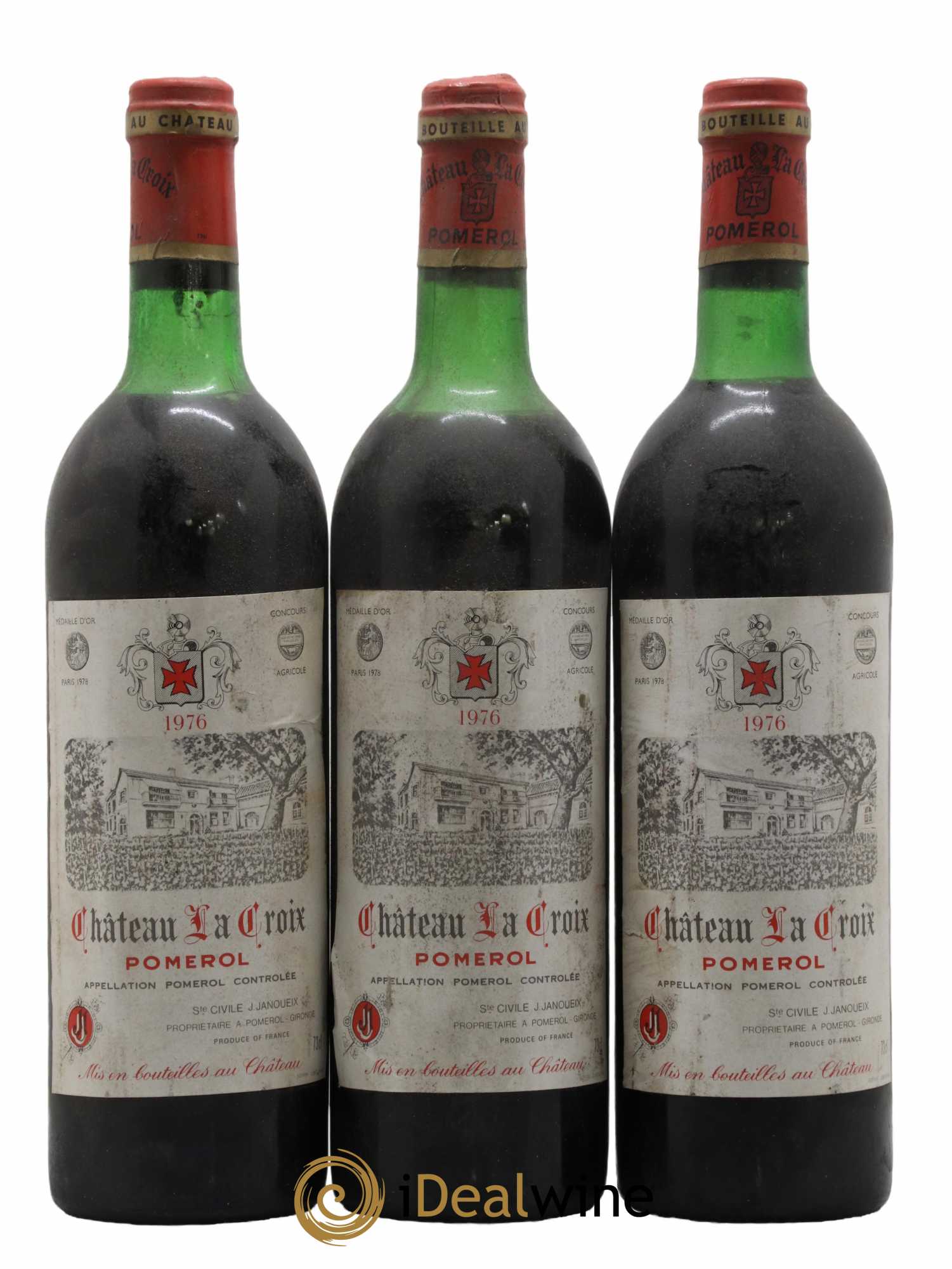 Château la Croix 1976 - Lot de 3 bouteilles - 0