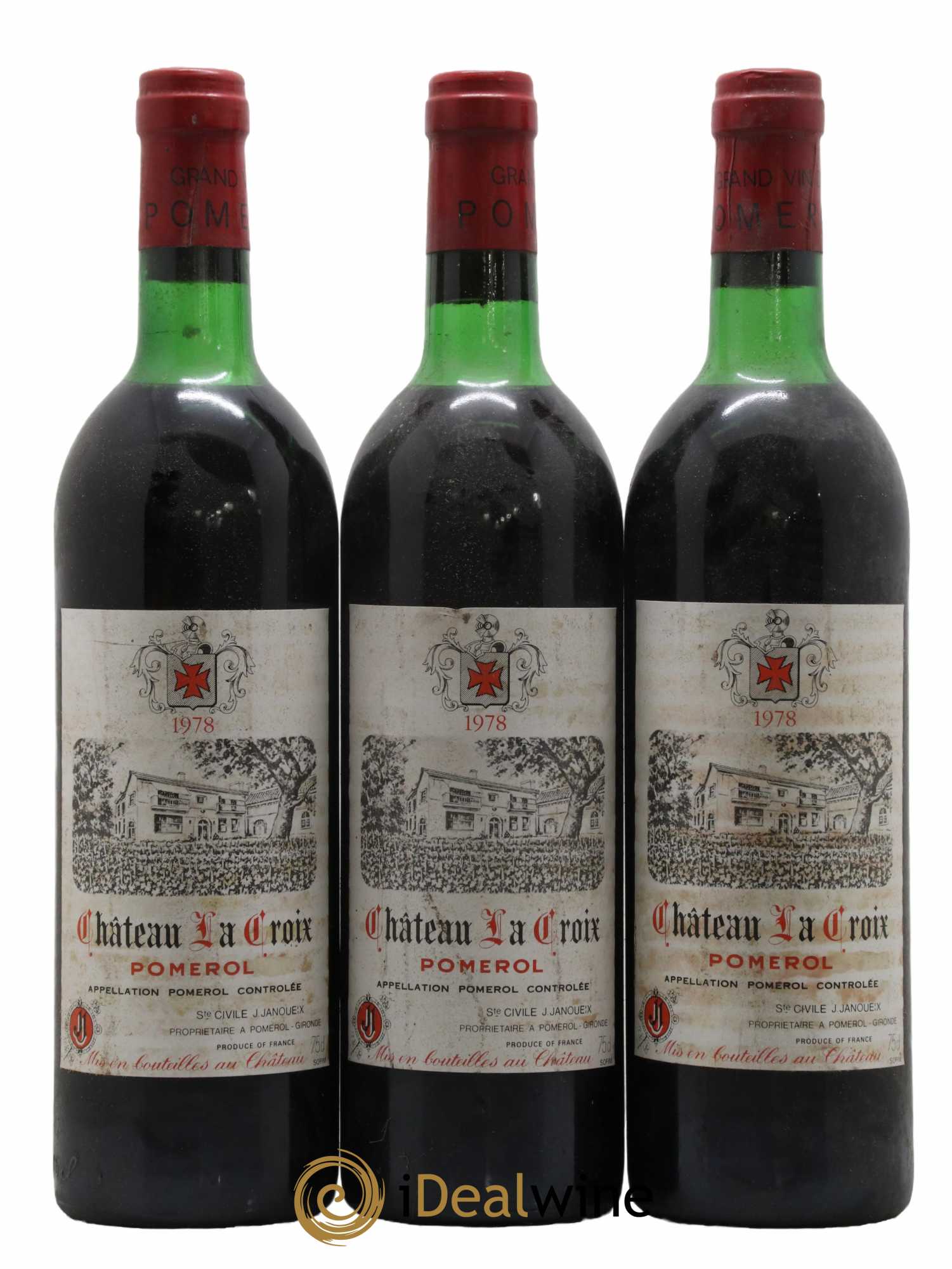 Château la Croix 1978 - Lot de 3 bouteilles - 0