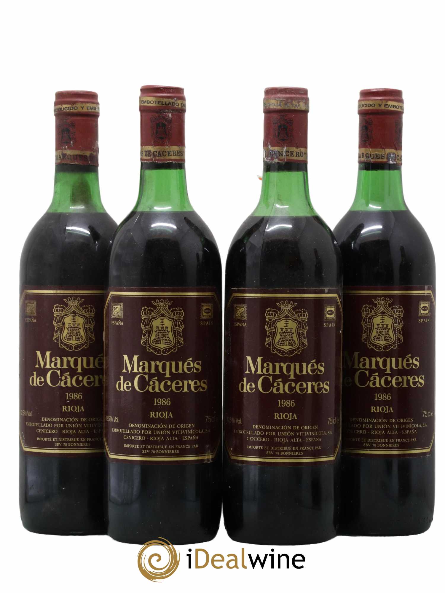 Rioja DOCA Marquès de Caceres 1986 - Lot de 4 bouteilles - 0