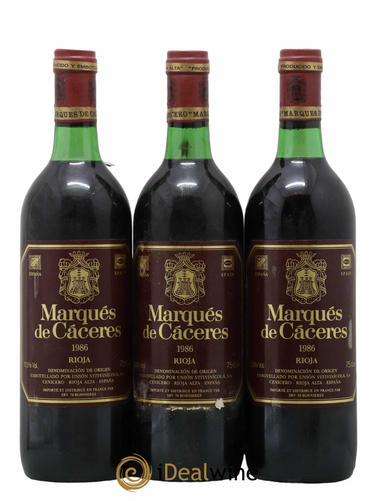 Rioja DOCA Marquès de Caceres 1986 - Lot de 3 bouteilles - 0