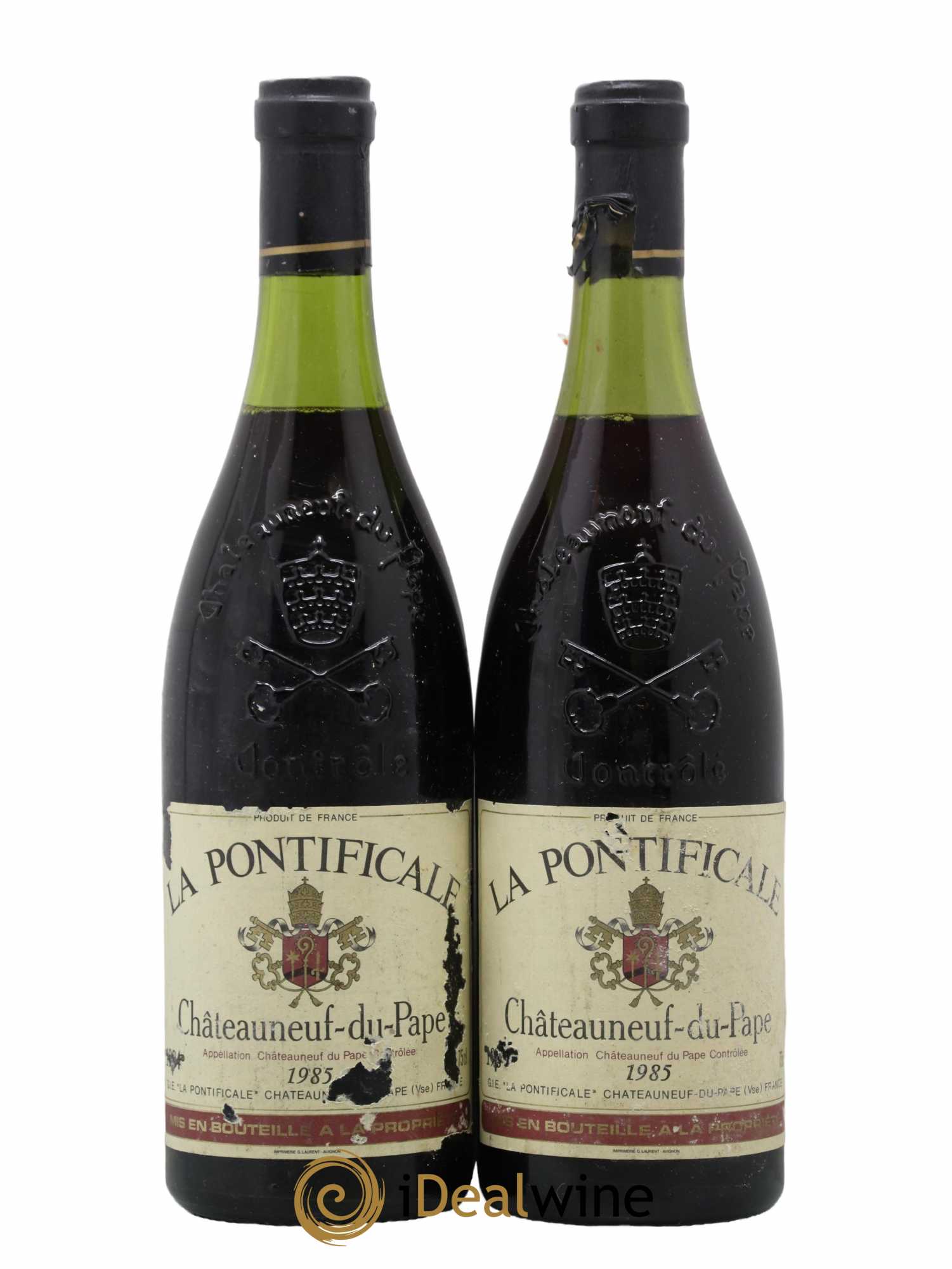 Châteauneuf-du-Pape La Pontificale 1985 - Lot de 2 bouteilles - 0