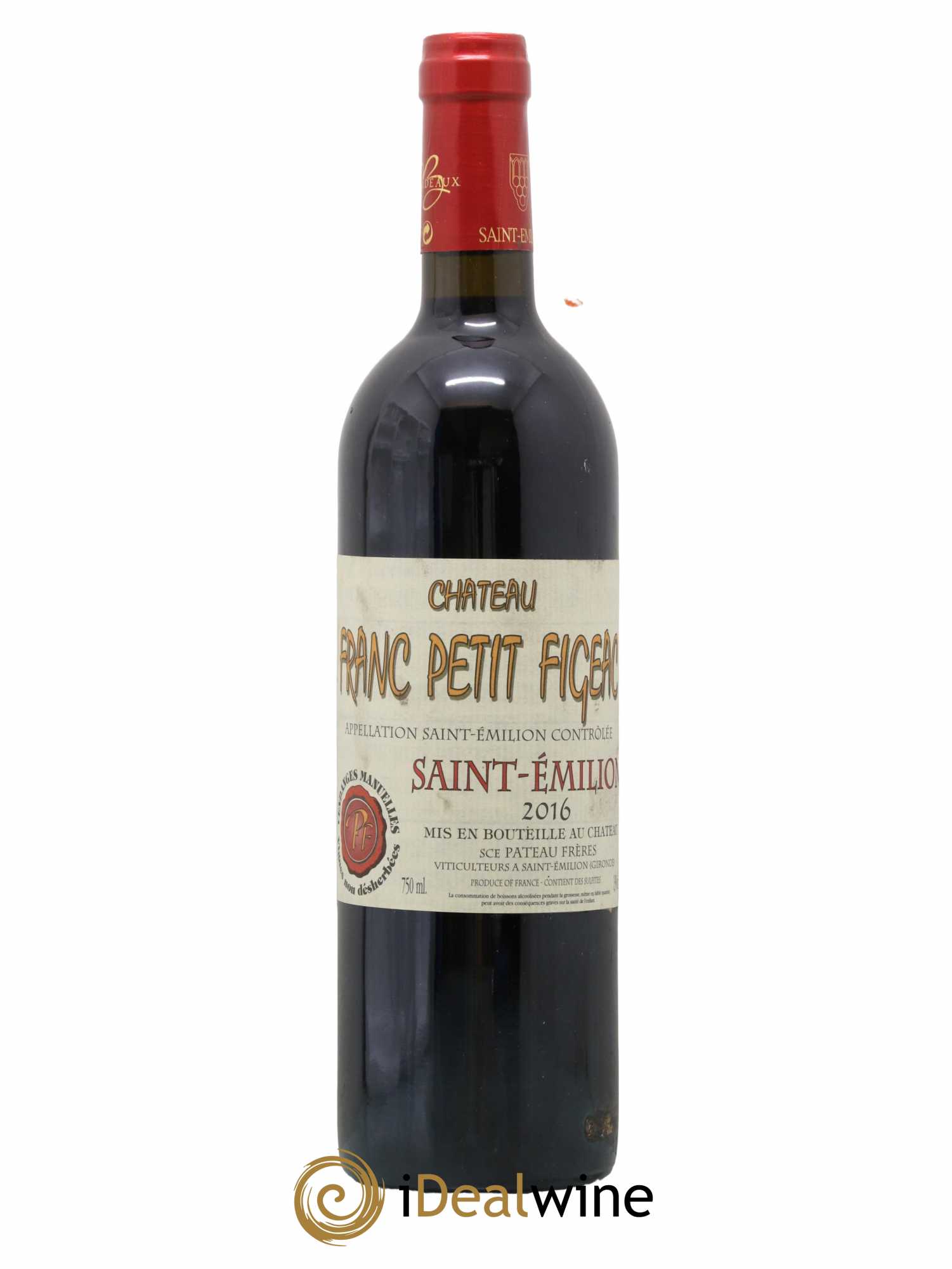 Saint-Émilion Château Franc Petit Figeac 2016 - Lot de 1 bouteille - 0