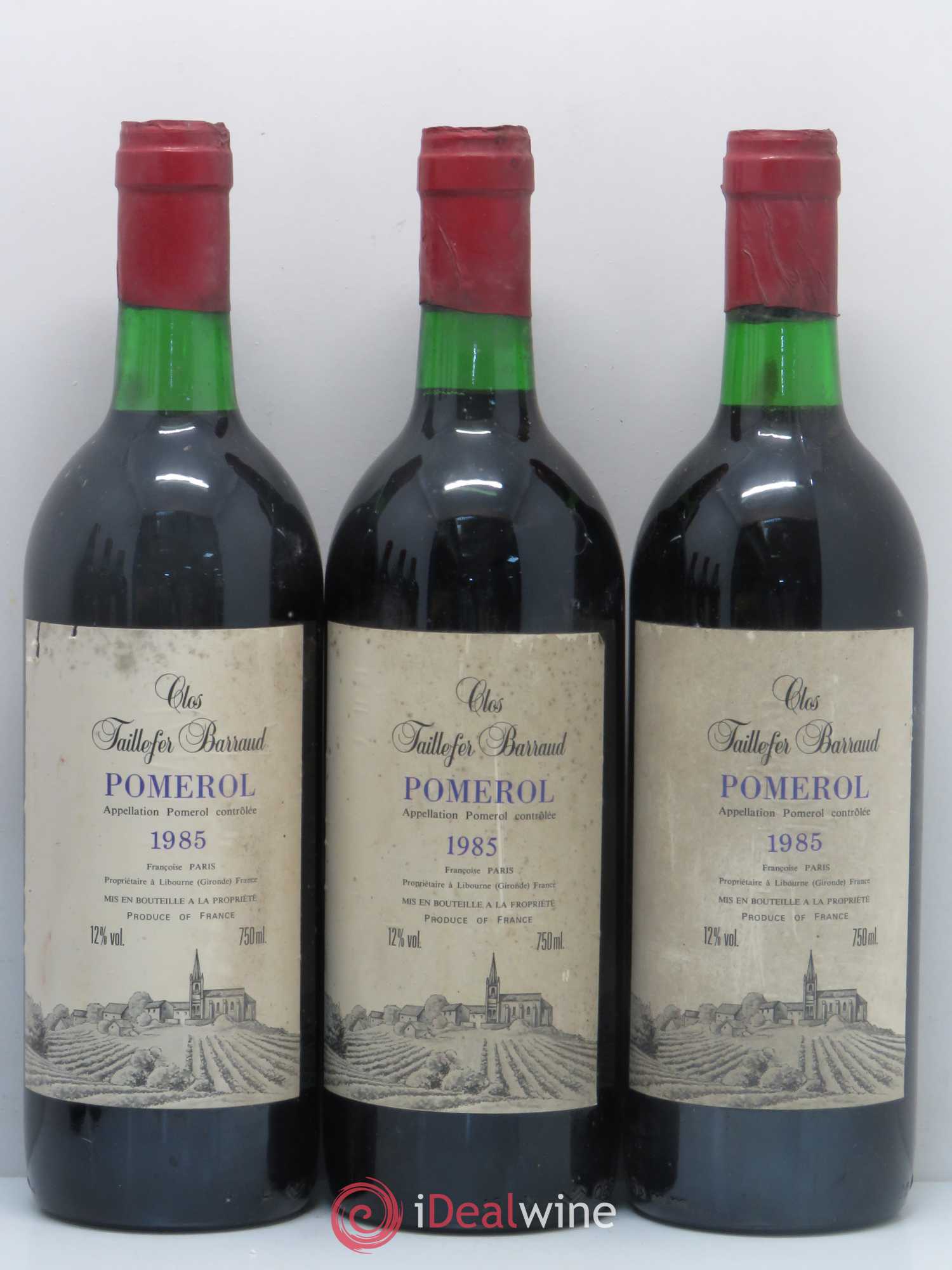 Château Taillefer Barraud (sans prix de réserve) 1985 - Posten von 6 Flaschen - 1