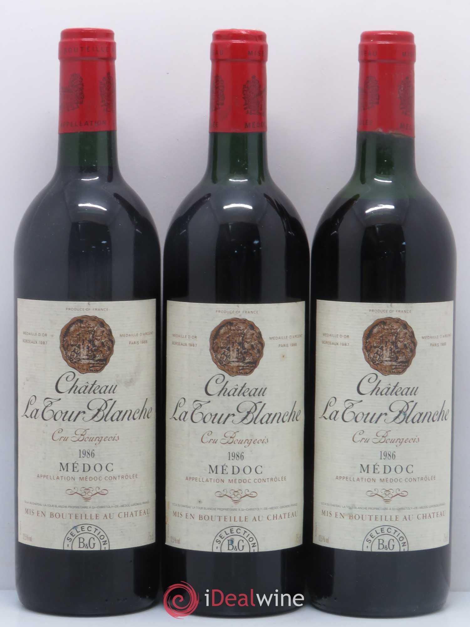 Château Tour Blanche Cru Bourgeois (sans prix de réserve) 1986 - Lot de 6 bouteilles - 2