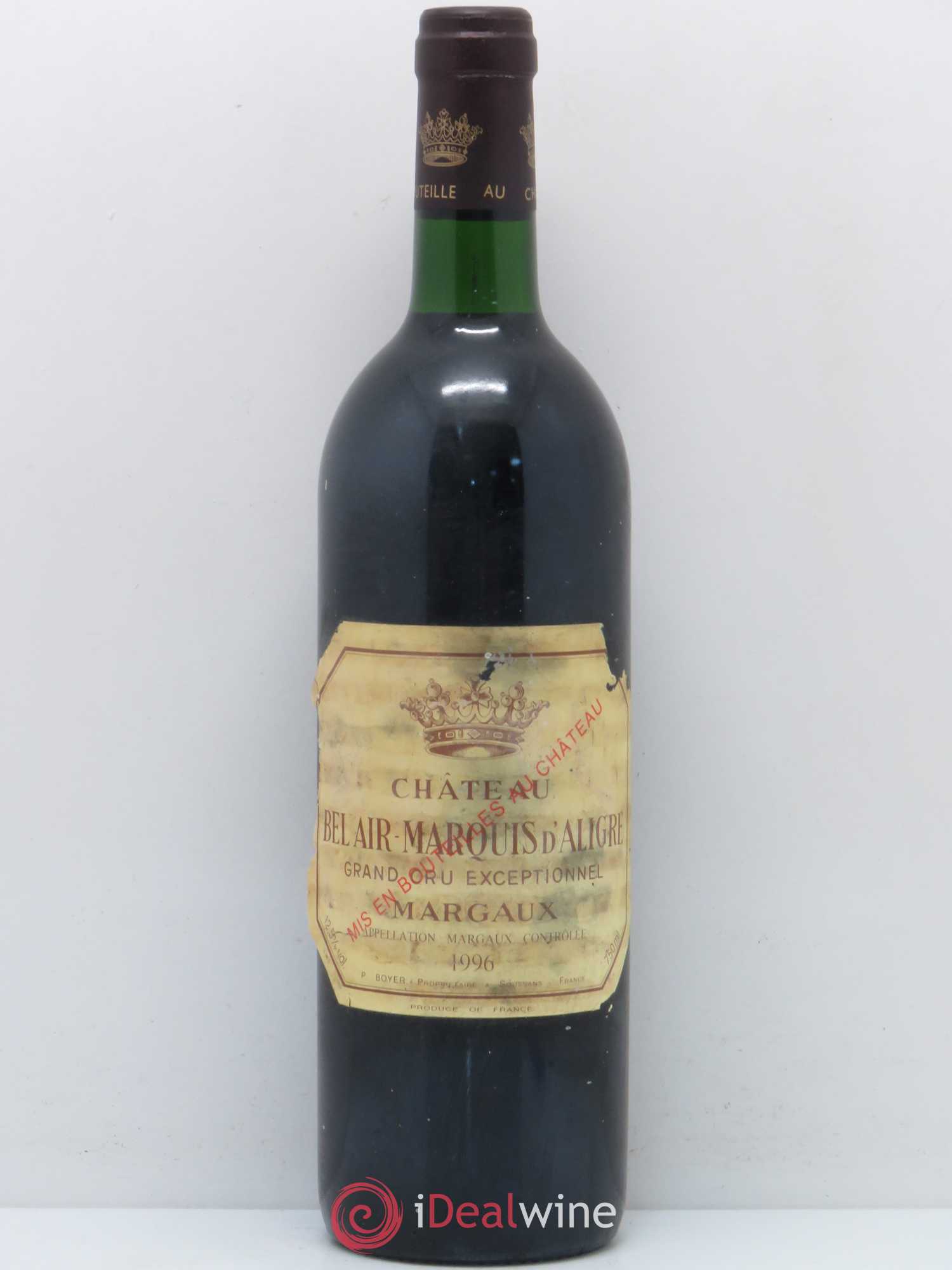 Château Bel Air Marquis d'Aligre 1996 - Lot de 1 bouteille - 0