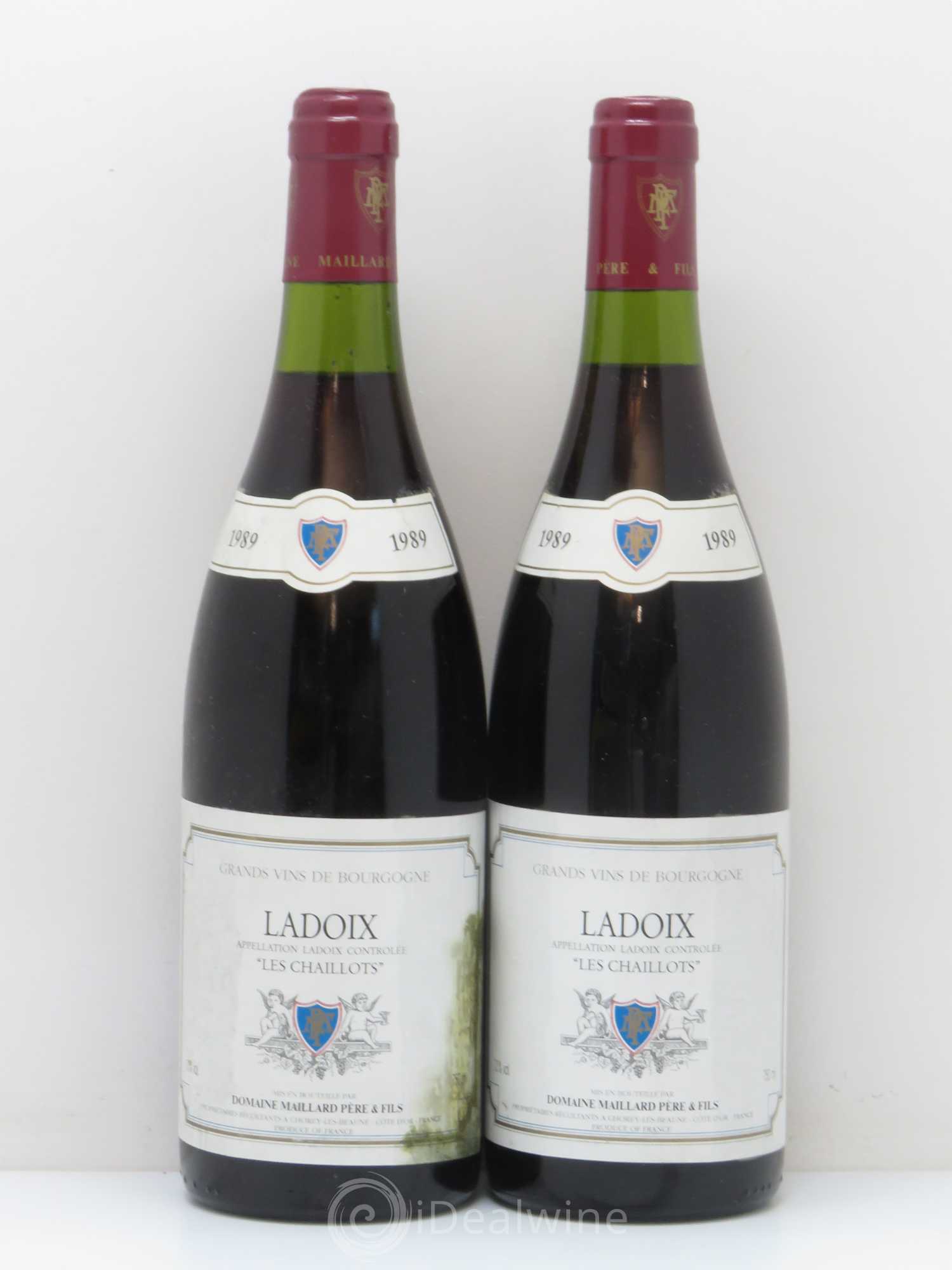 Bourgogne Ladoix Les Chaillots Maillard et fils 1989 - Posten von 2 Flaschen - 0