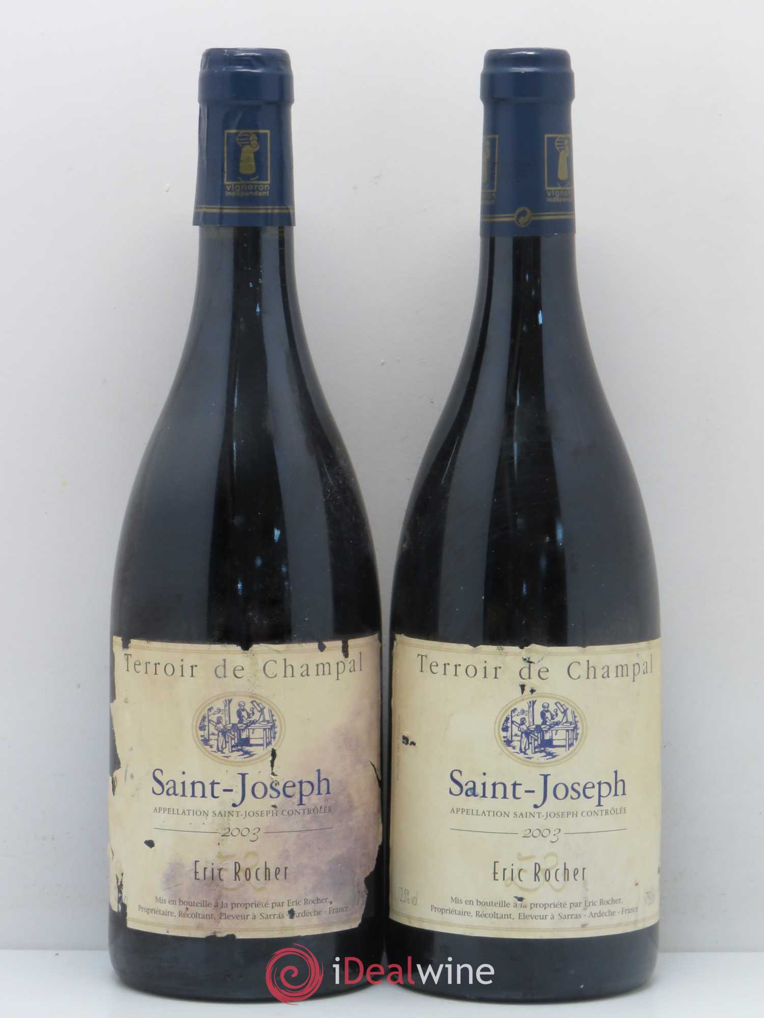 Saint-Joseph Terroir de Champal Eric Rochet (sans prix de réserve) 2003 - Lot de 2 bouteilles - 0