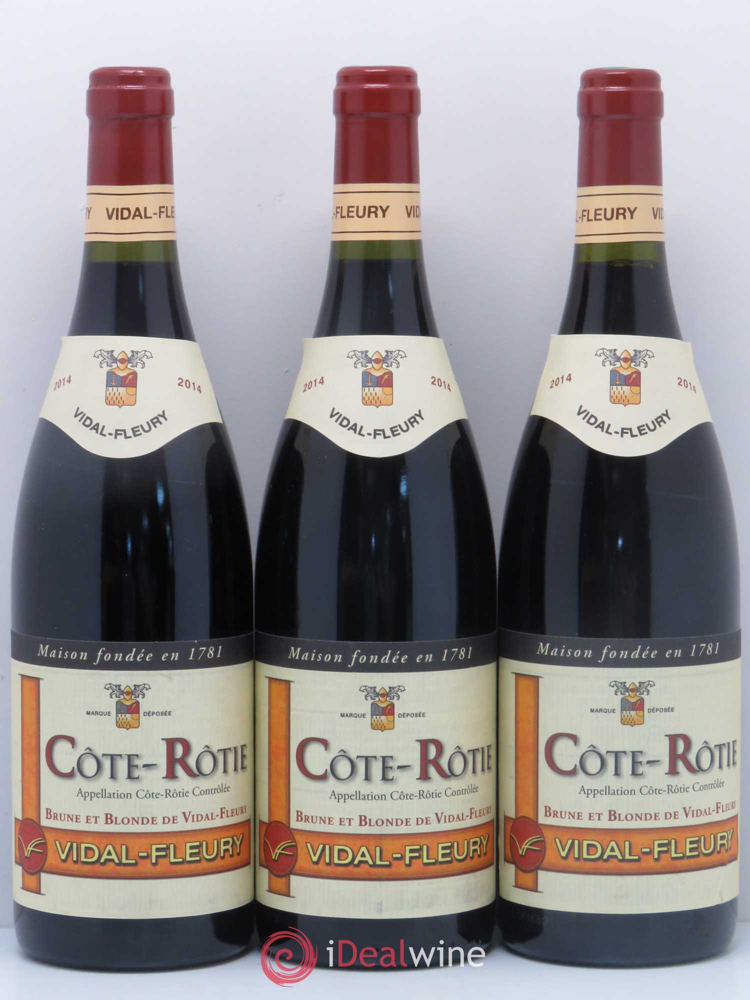 Côte-Rôtie Brune et Blonde Vidal Fleury (sans prix de réserve) 2014 - Posten von 3 Flaschen - 0