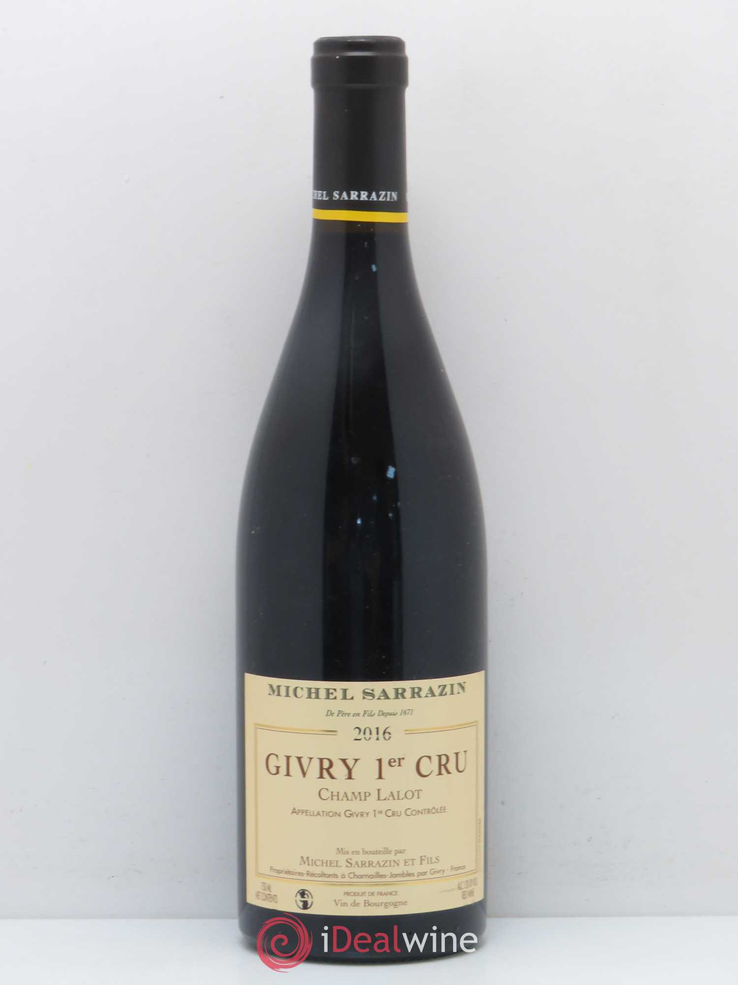 Givry 1er Cru Champ Lalot Michel Sarrazin et Fils 2016 - Posten von 1 Flasche - 0