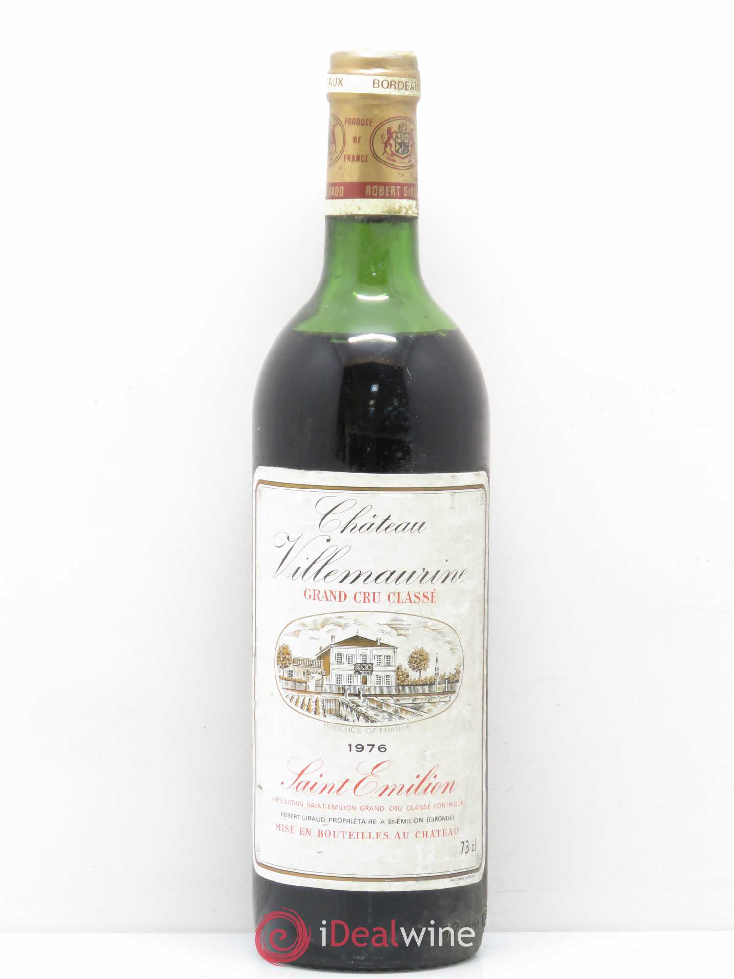 Château Villemaurine Grand Cru Classé 1976 - Lot de 1 bouteille - 0