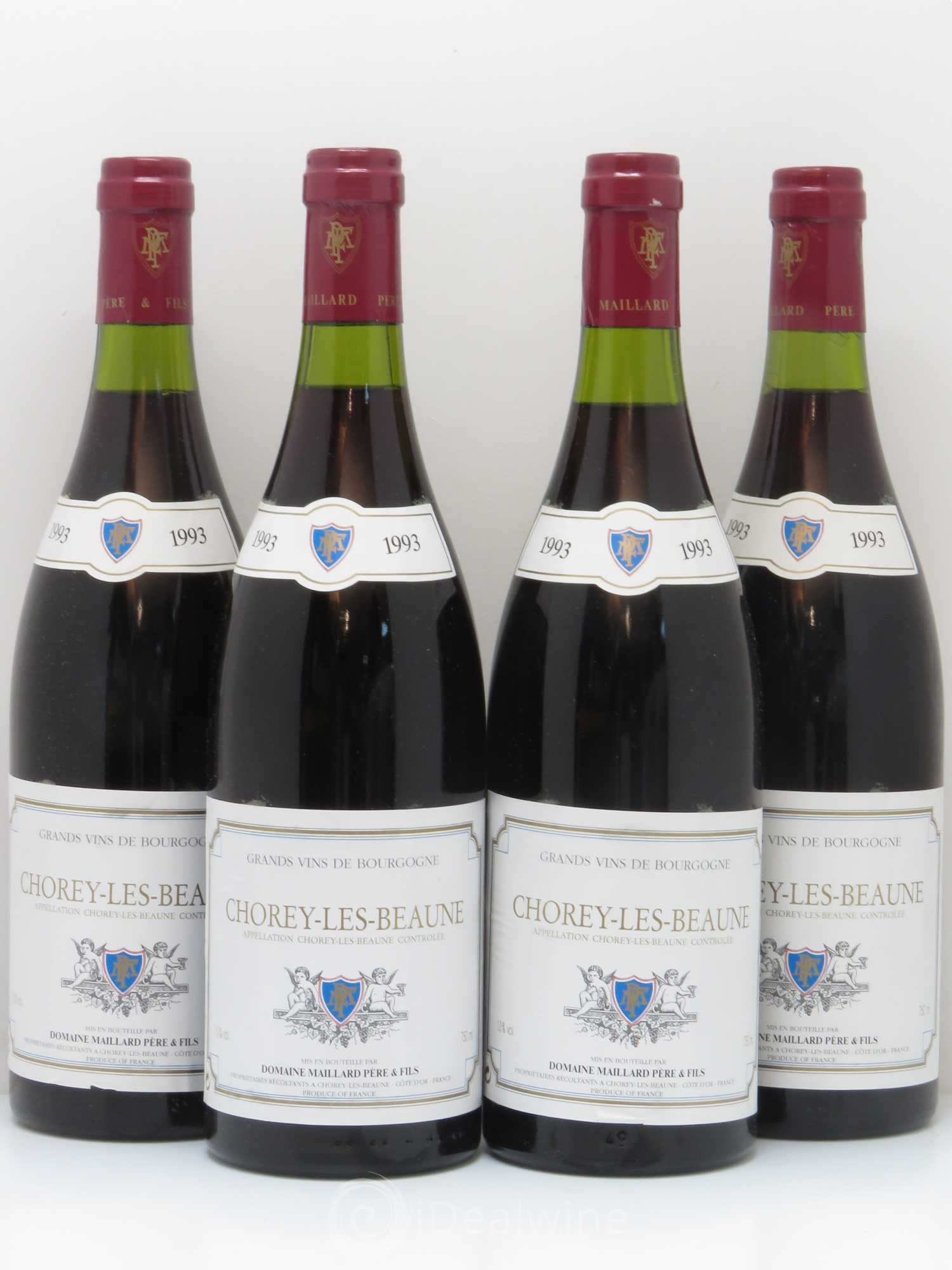 Chorey-lès-Beaune Domaine Maillard (sans prix de réserve) 1993 - Posten von 4 Flaschen - 0