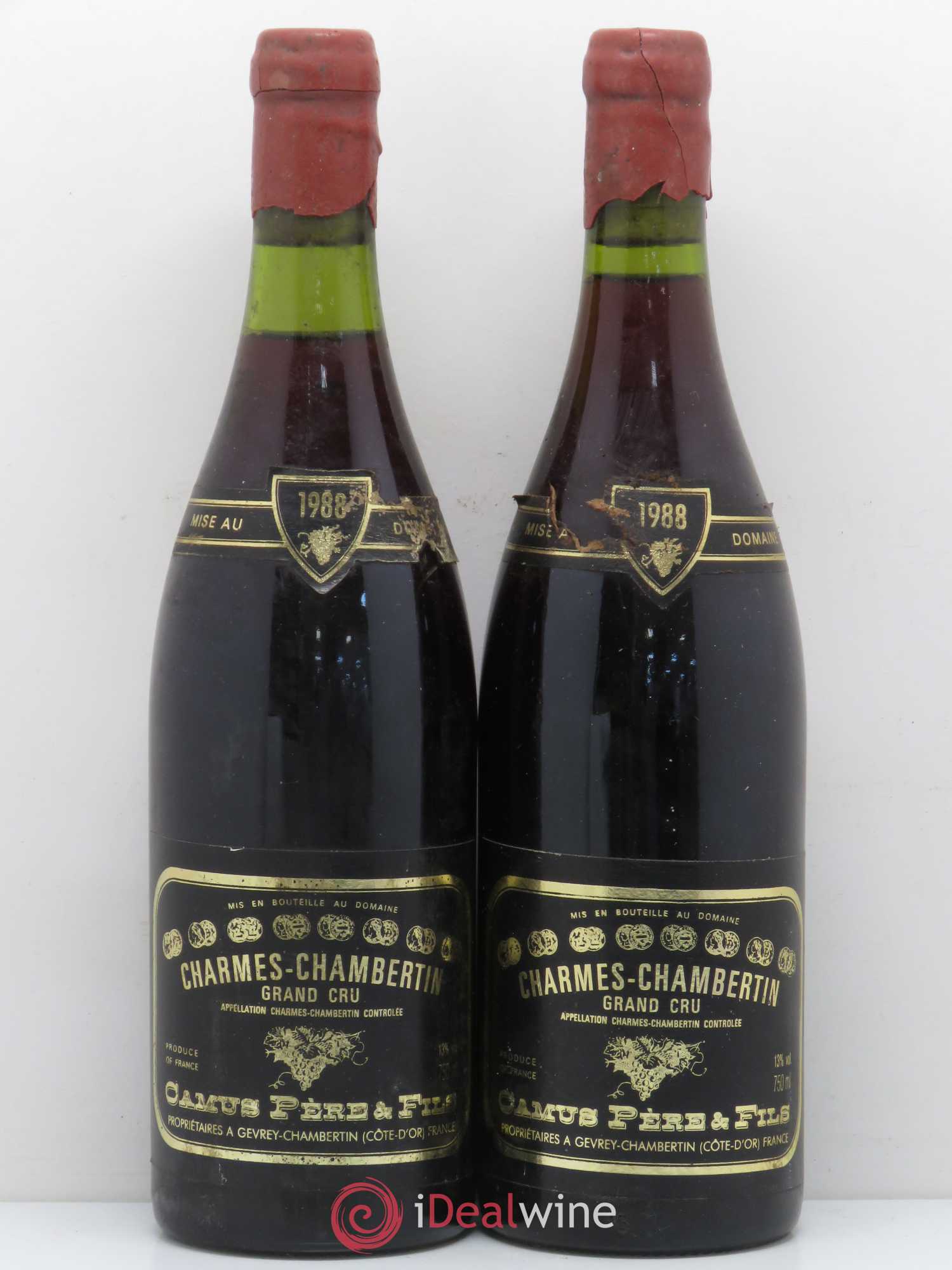 Charmes-Chambertin Grand Cru Camus Père et Fils (Domaine) 1988 - Lot de 2 bouteilles - 0