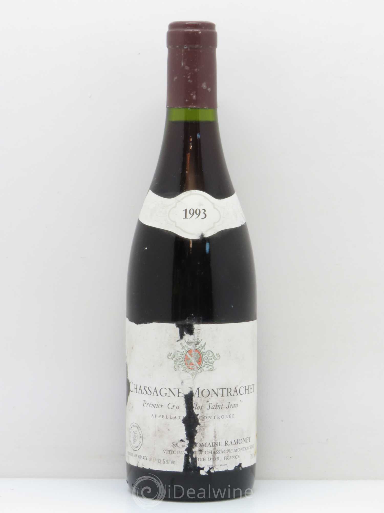 Chassagne-Montrachet 1er Cru Clos Saint-Jean Ramonet (Domaine) 1993 - Lot de 1 bouteille - 0