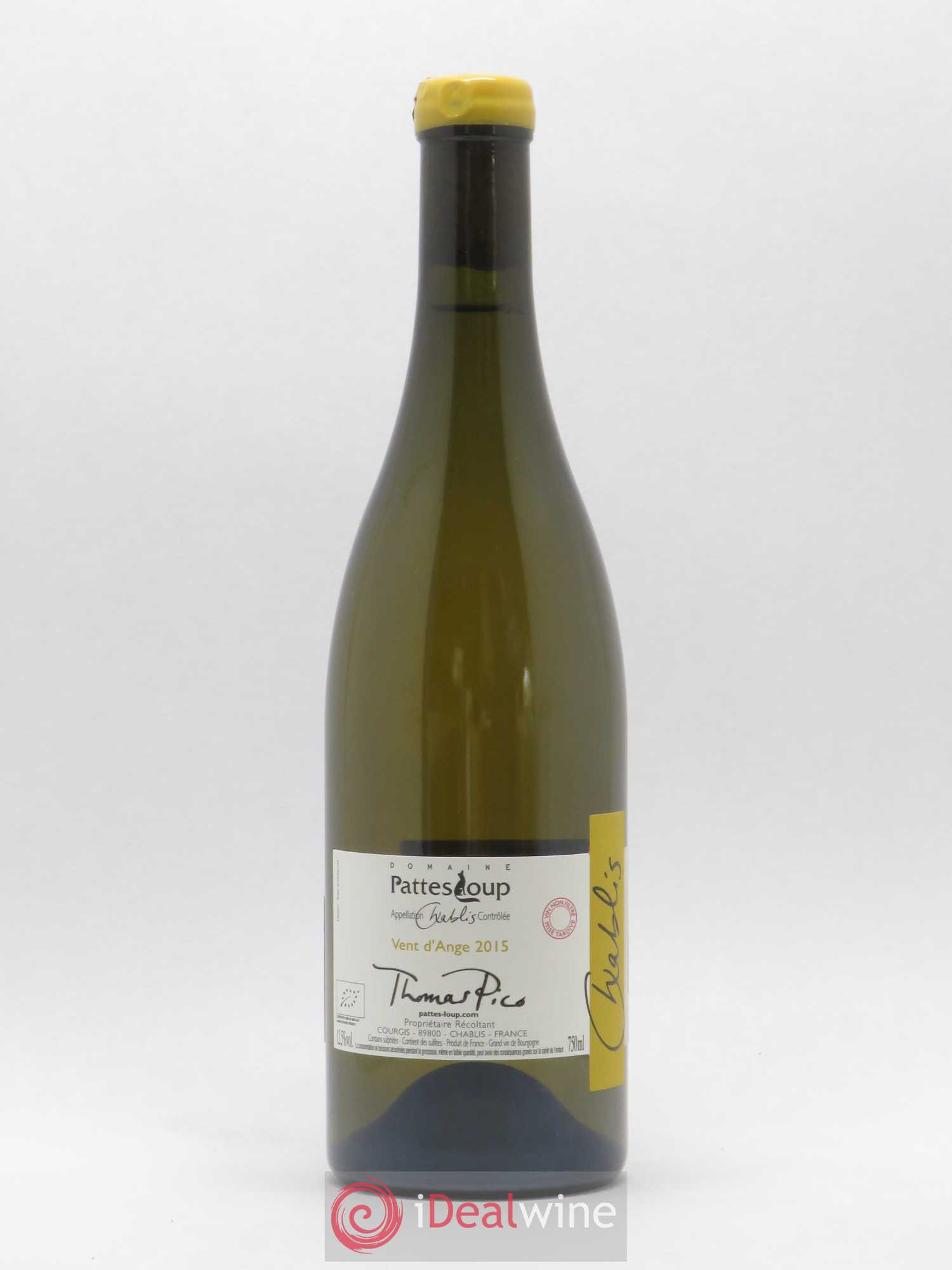 Chablis Vent d'Ange Pattes Loup (Domaine) 2015 - Lot de 1 bouteille - 1