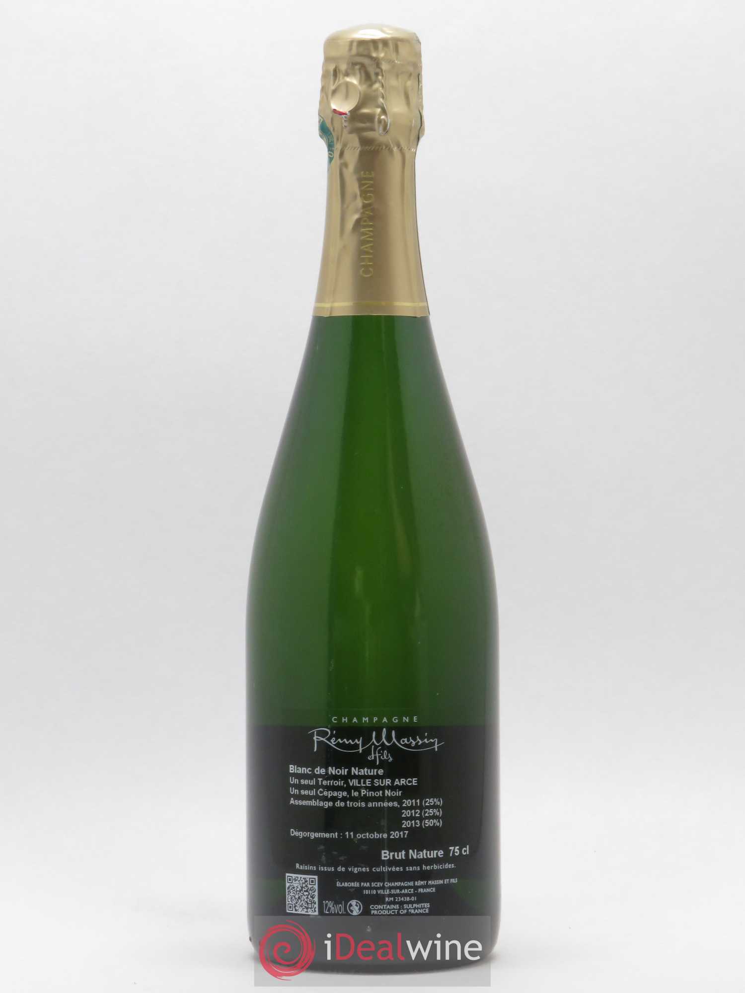 Champagne Rémy Massin Blanc de Noirs Nature - Lot de 1 bouteille - 1
