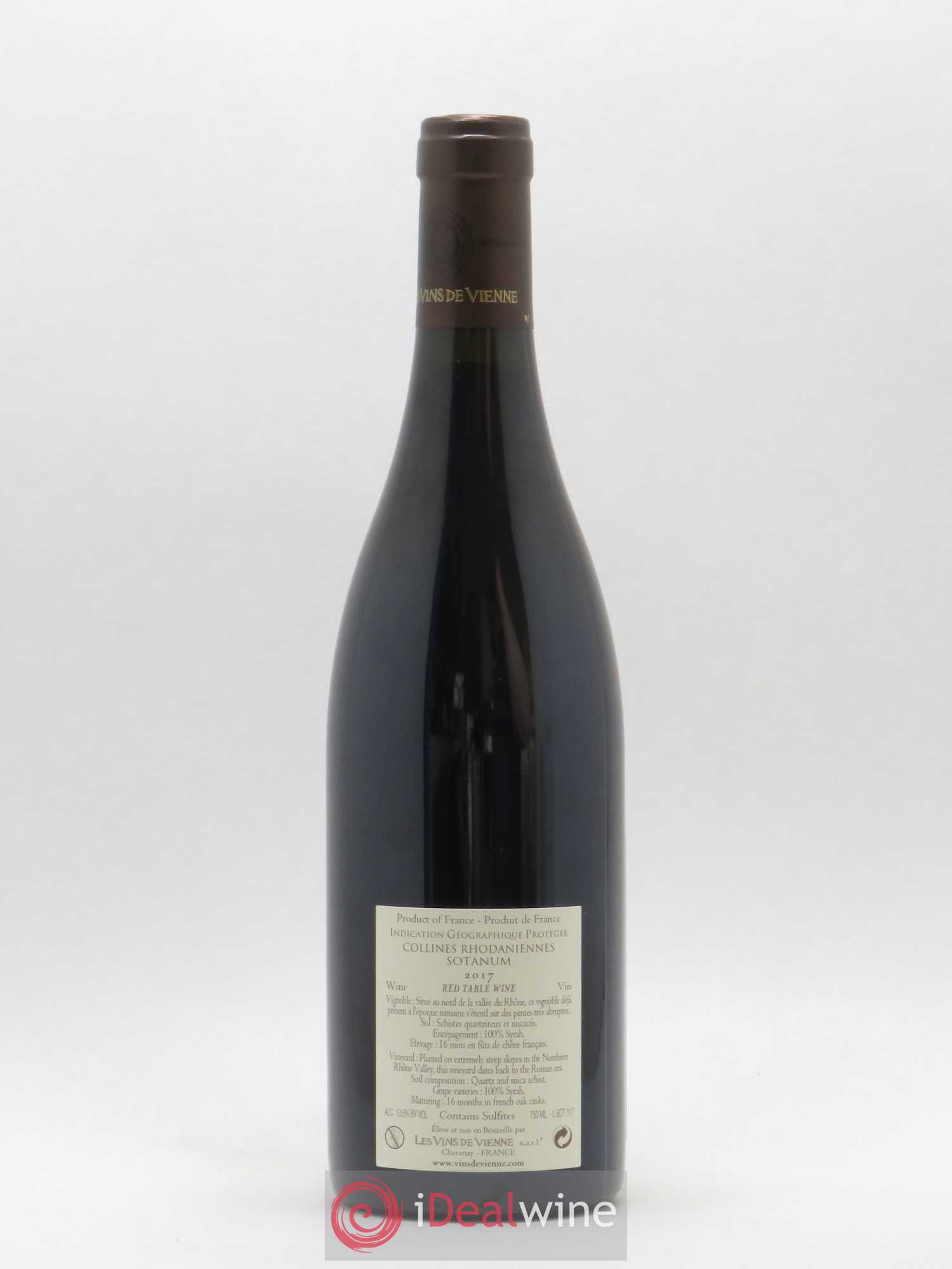 IGP Collines Rhodaniennes Sotanum Les Vins de Vienne 2017 - Lot de 1 bouteille - 1