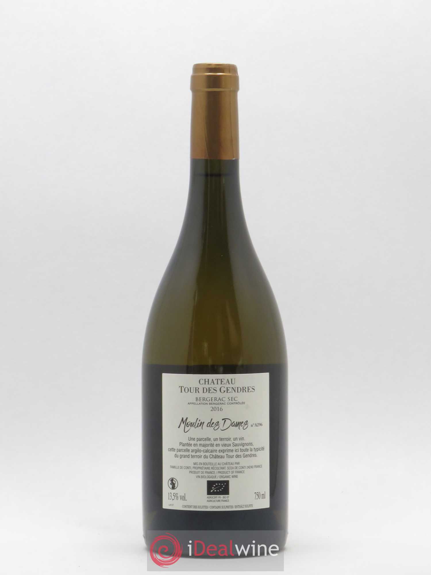 Bergerac Château Tour des Gendres Moulin des Dames Famille de Conti (sans prix de réserve) 2016 - Lot de 1 bouteille - 1
