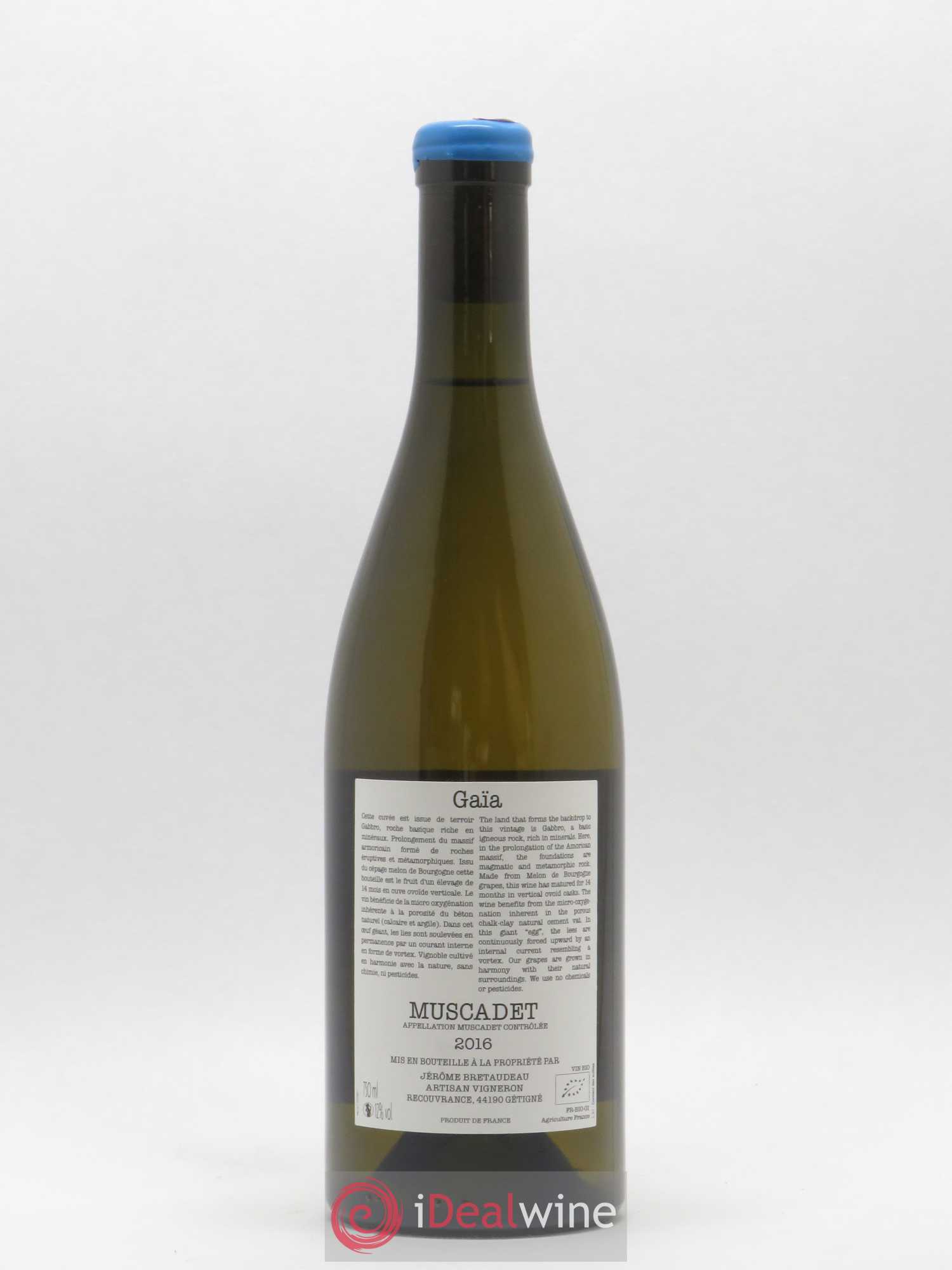 Muscadet-Sèvre-et-Maine Gaia Jérôme Bretaudeau - Domaine de Bellevue 2016 - Lot de 1 bouteille - 1