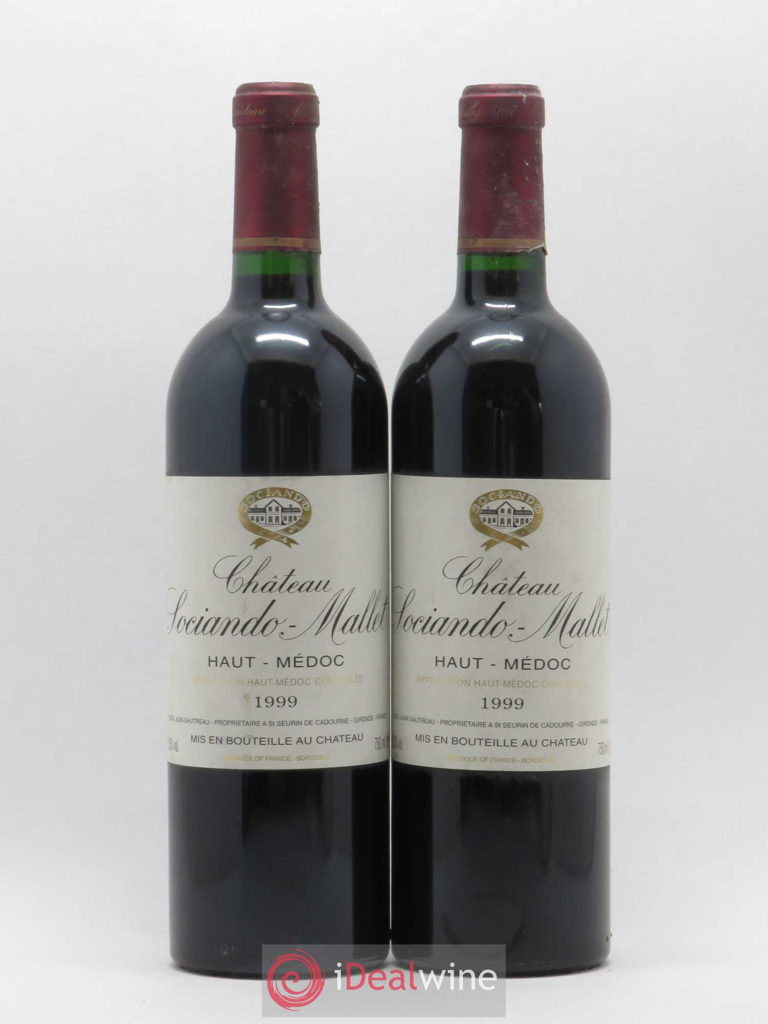 Château Sociando Mallet 1999 - Lot de 2 bouteilles - 0