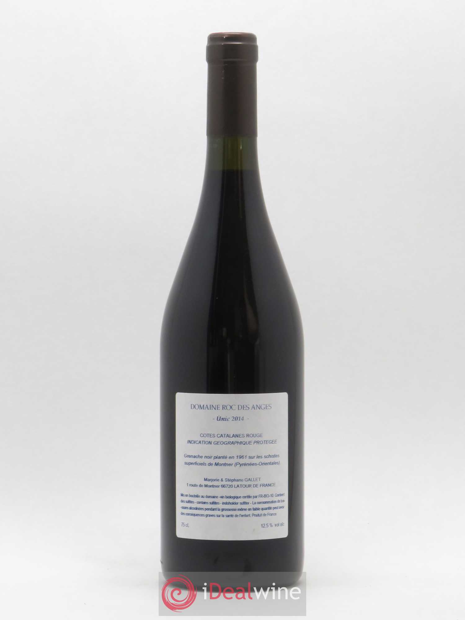 Côtes Catalanes Roc des Anges Unic Marjorie et Stéphane Gallet (sans prix de réserve) 2014 - Lot de 1 bouteille - 1