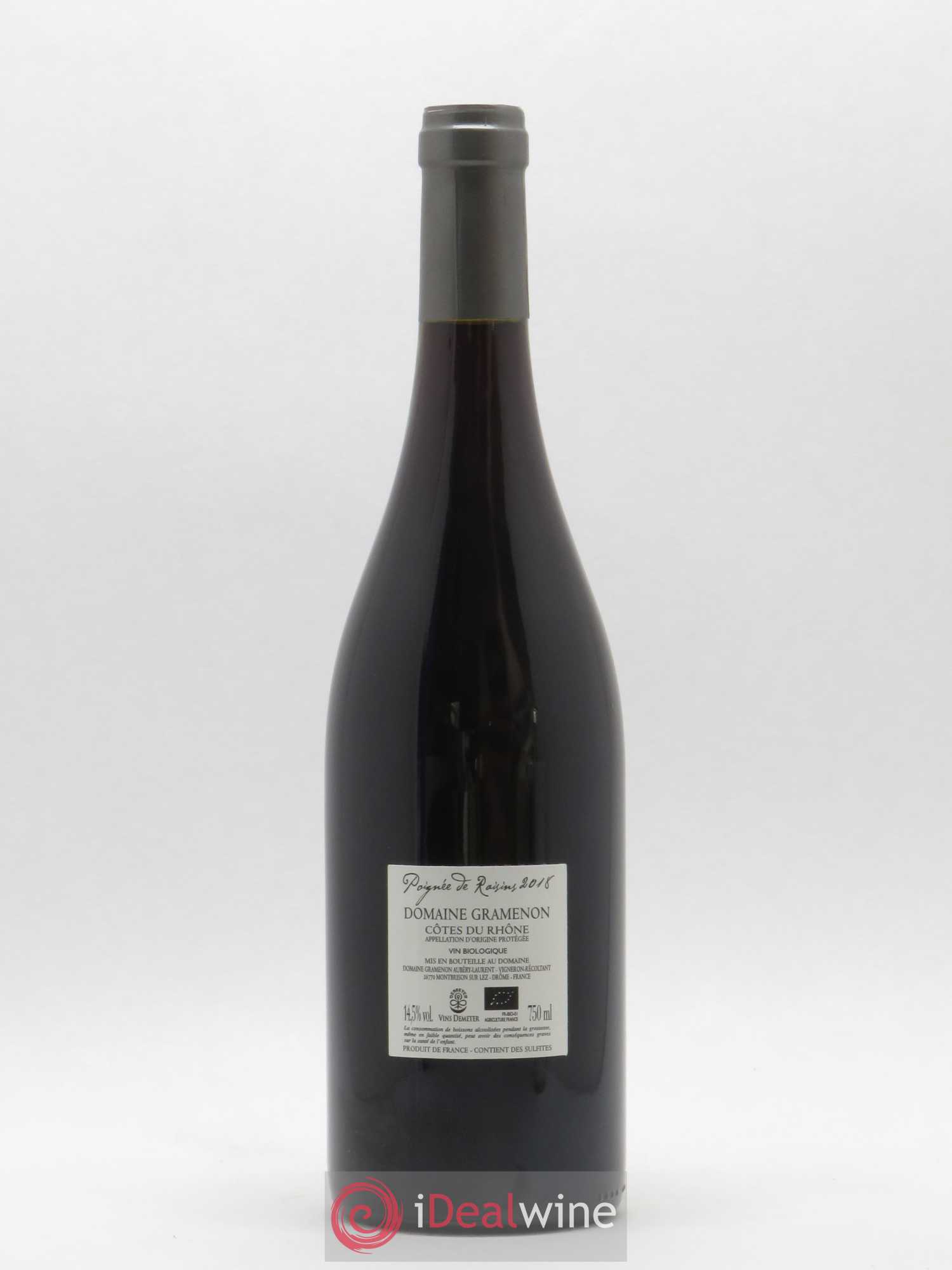 Côtes-du-Rhône Poignée de raisins Gramenon (Domaine) 2018 - Lot de 1 bouteille - 1