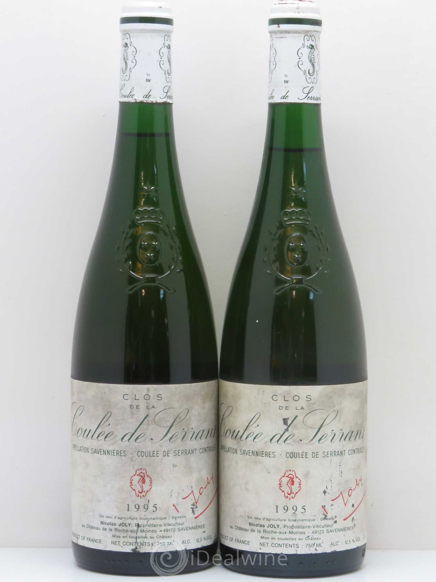 Savennières Clos de la Coulée de Serrant Vignobles de la Coulée de Serrant - Nicolas Joly (sans prix de réserve) 1995 - Lot de 2 bouteilles - 0