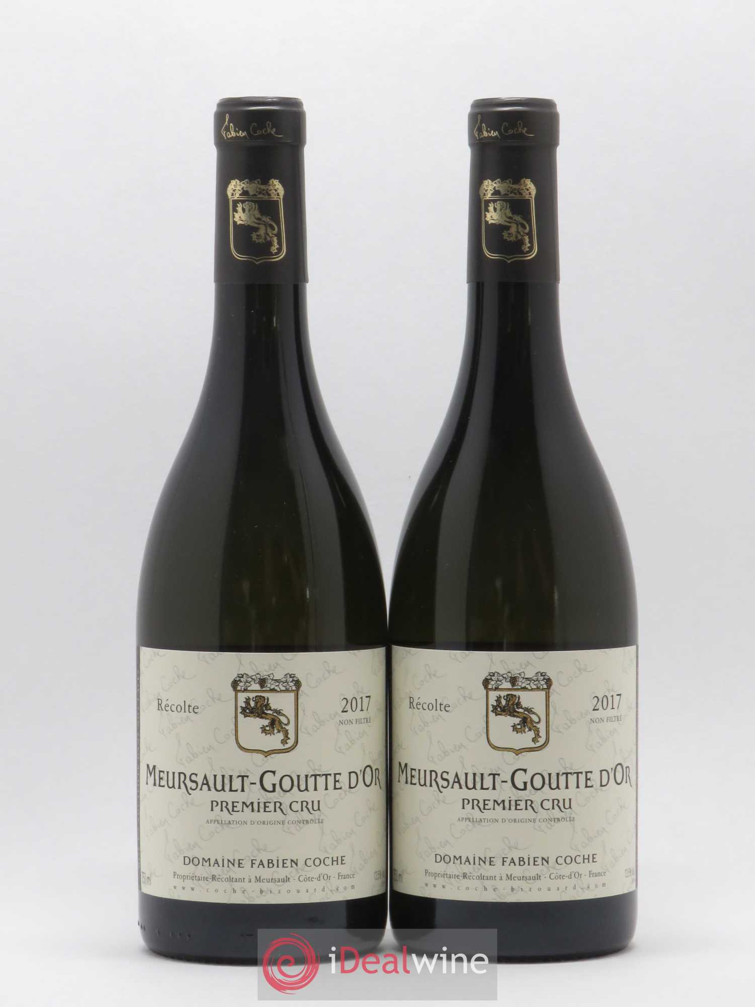 Meursault 1er Cru Goutte d'Or Fabien Coche 2017 - Lot de 2 bouteilles - 0