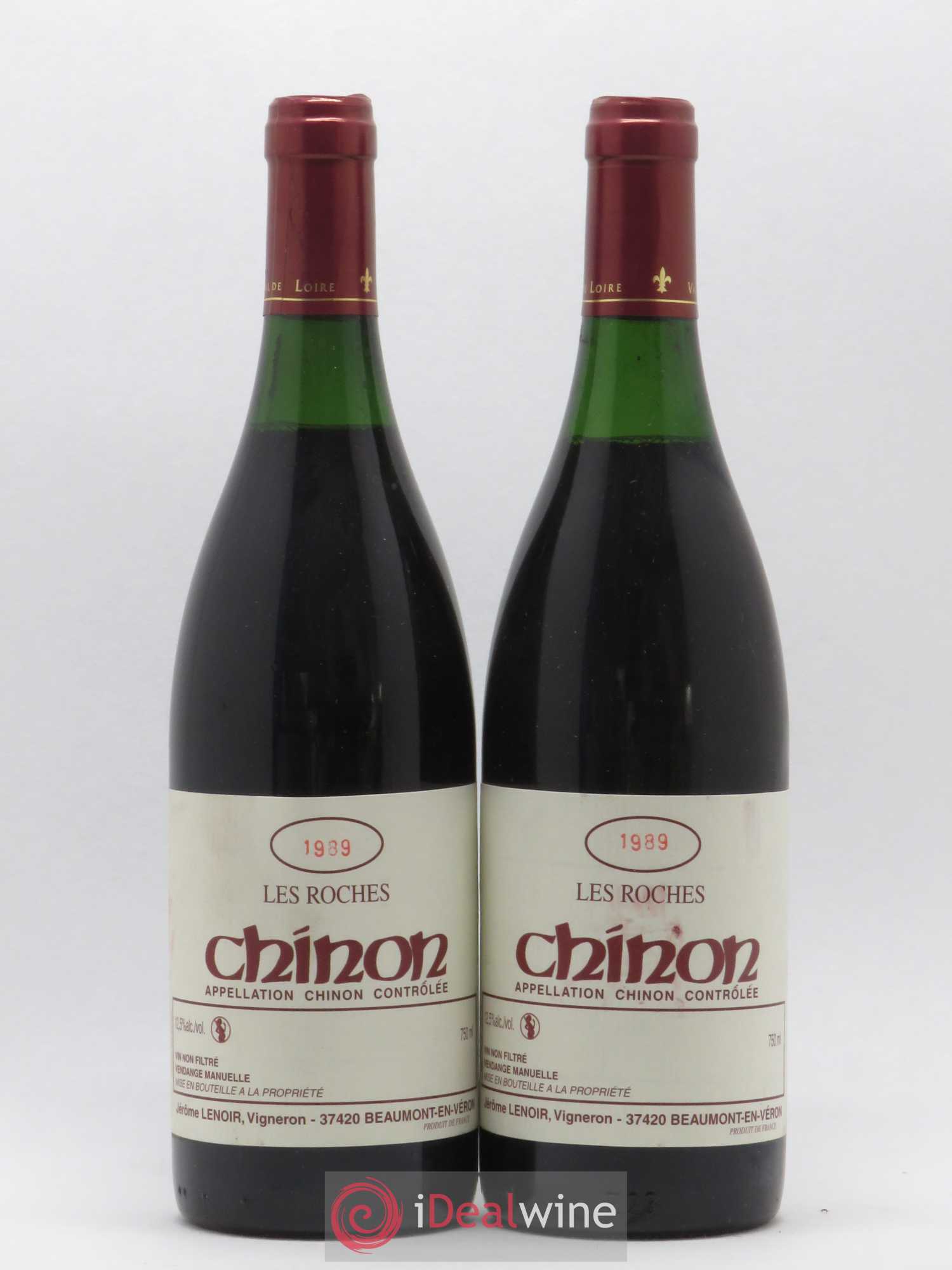 Chinon Les Roches Lenoir (Domaine) (sans prix de réserve) 1989 - Lot de 2 bouteilles - 0