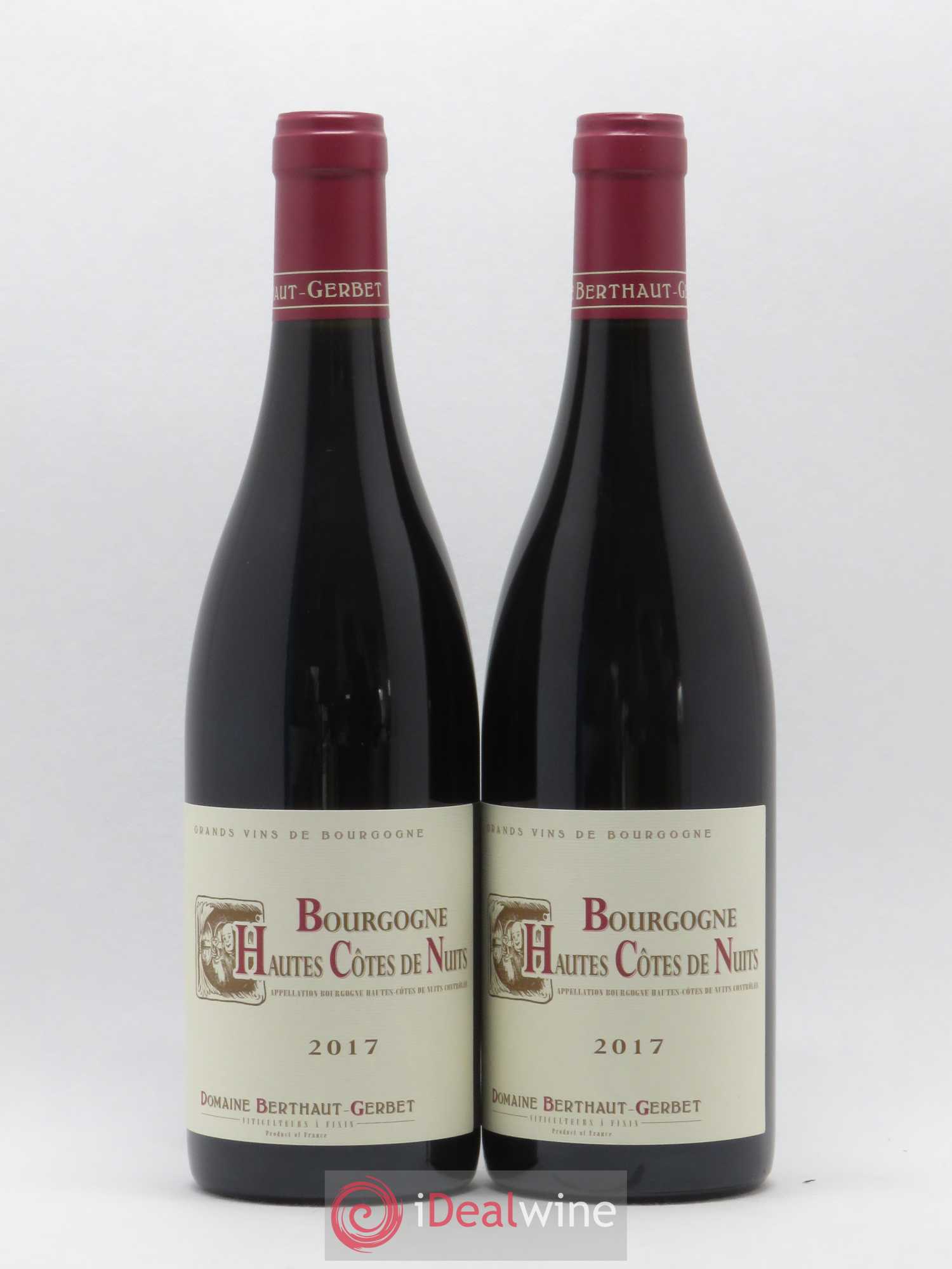 Hautes-Côtes de Nuits Domaine Berthaut-Gerbet (sans prix de réserve) 2017 - Posten von 2 Flaschen - 0