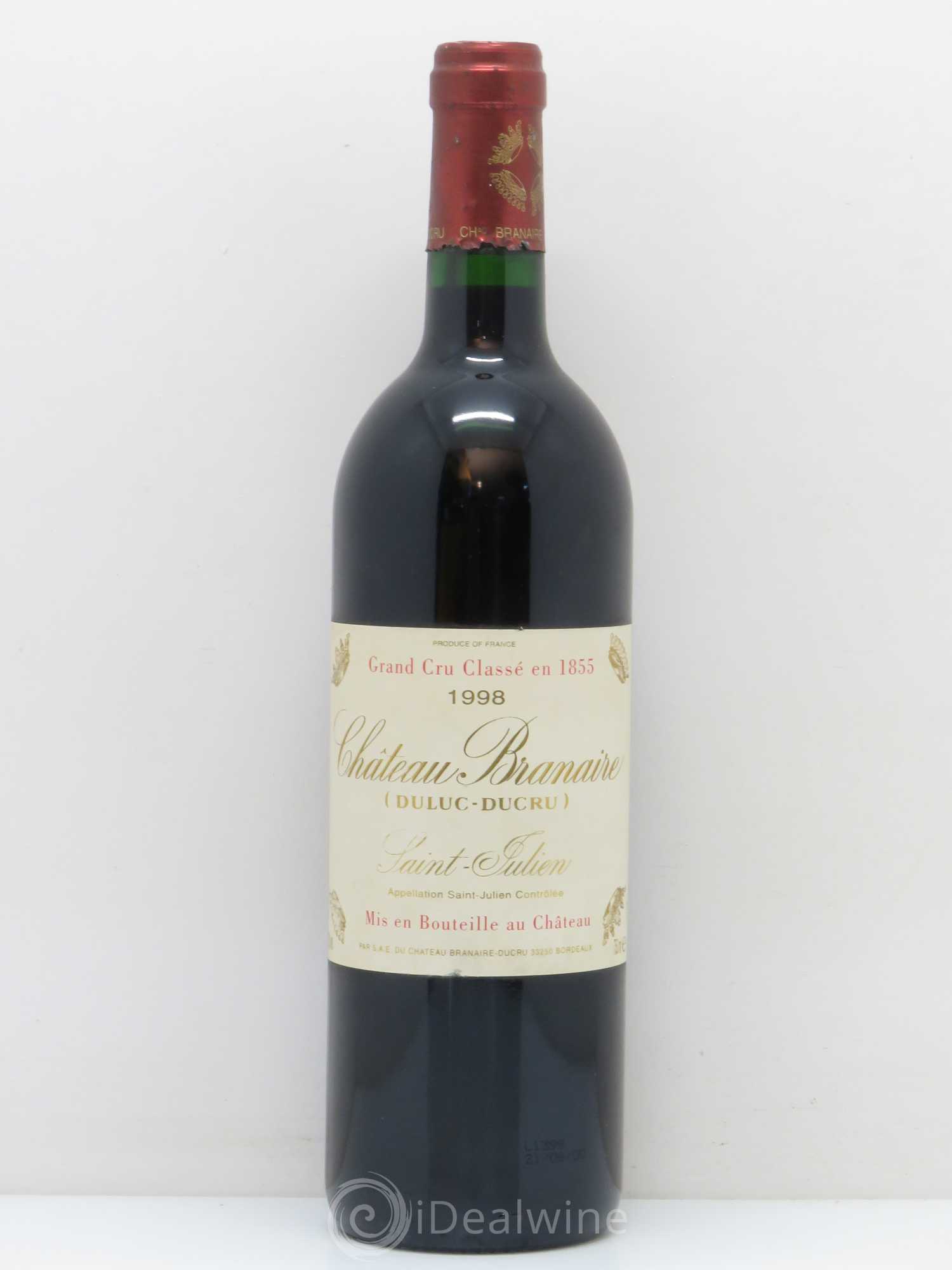Château Branaire Ducru 4ème Grand Cru Classé 1998 - Lot de 1 bouteille - 0