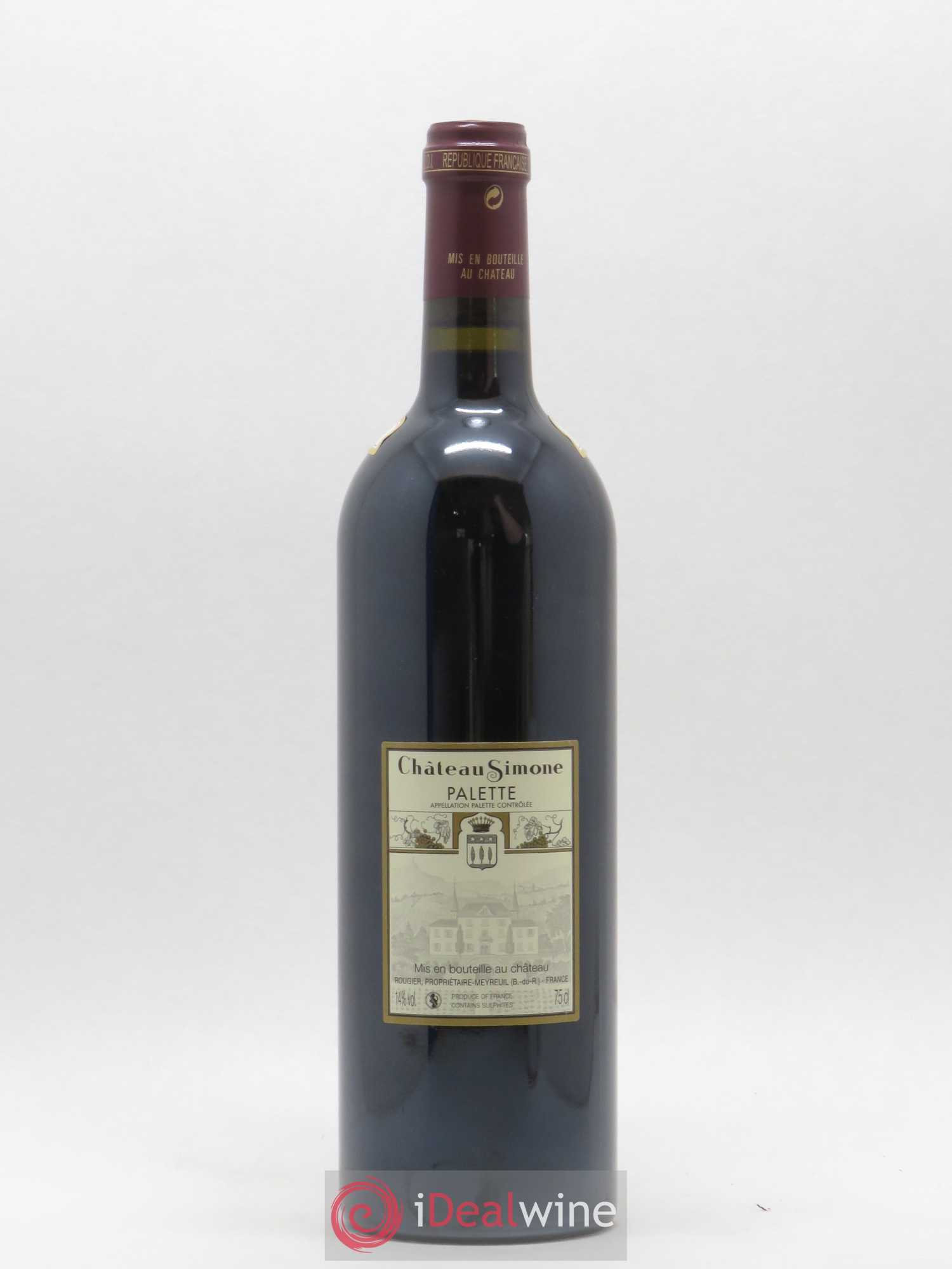 Palette Château Simone Famille Rougier 2015 - Lot de 1 bouteille - 1