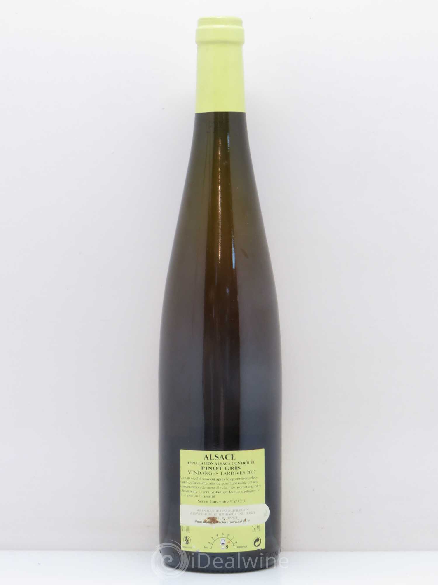 Pinot Gris (Tokay) Vendanges Tardives Domaine Joseph Cattin (sans prix de réserve) 2007 - Lot de 1 bouteille - 1