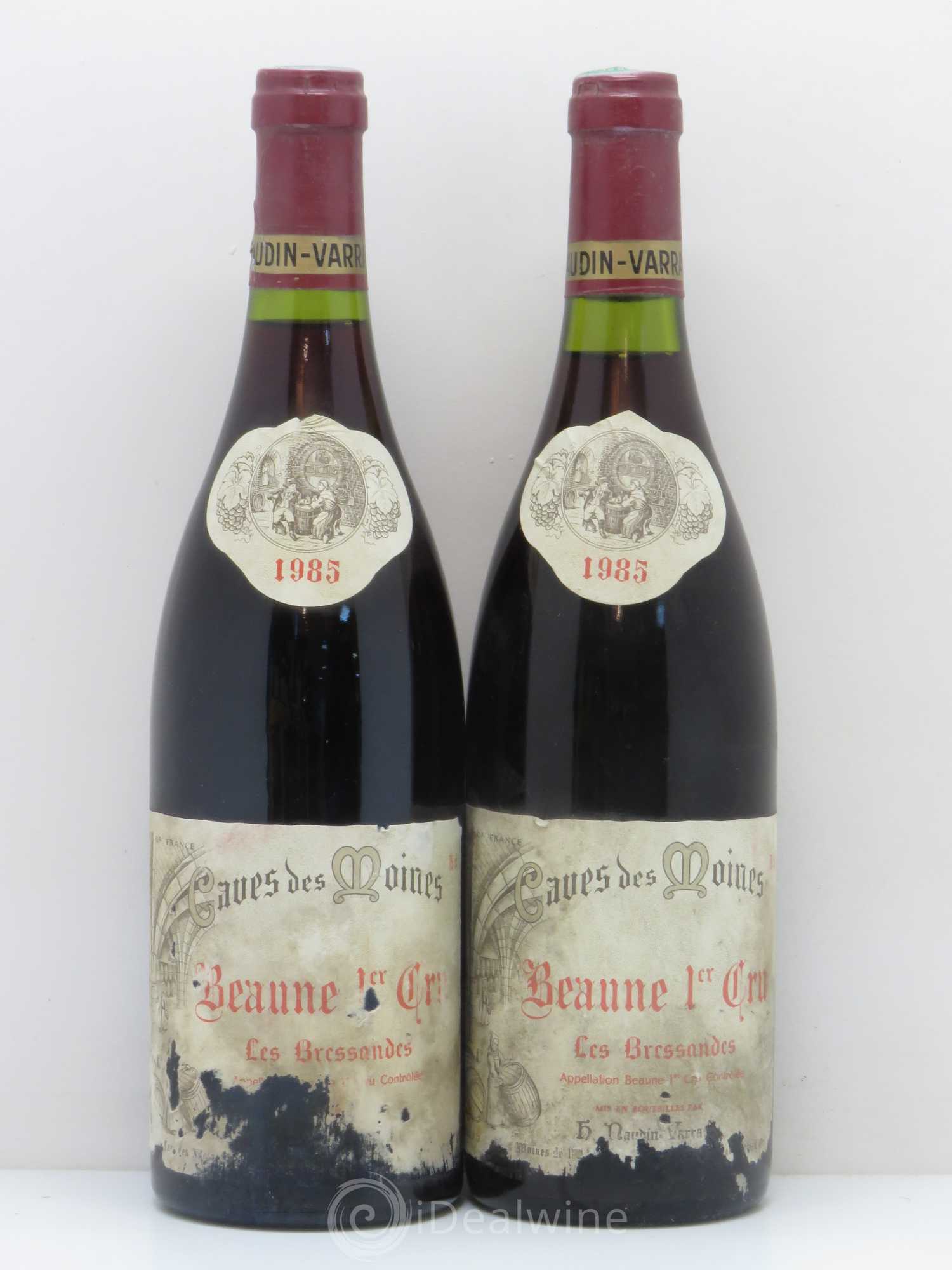Beaune 1er Cru Les Bressandes Caves des Moines 1985 - Posten von 2 Flaschen - 0