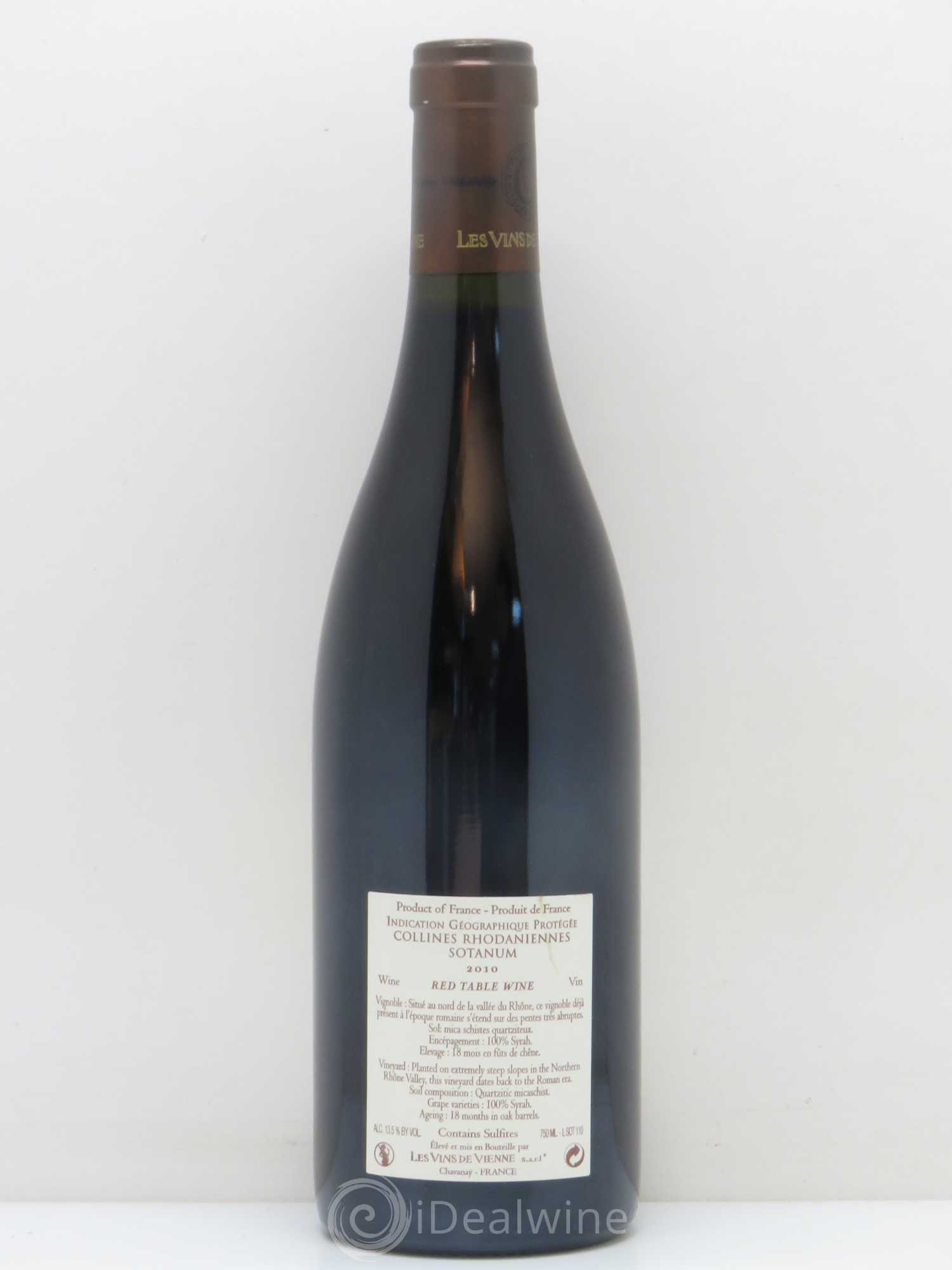 Collines Rhodaniennes Sotanum Les Vins de Vienne 2010 - Lot de 1 bouteille - 1