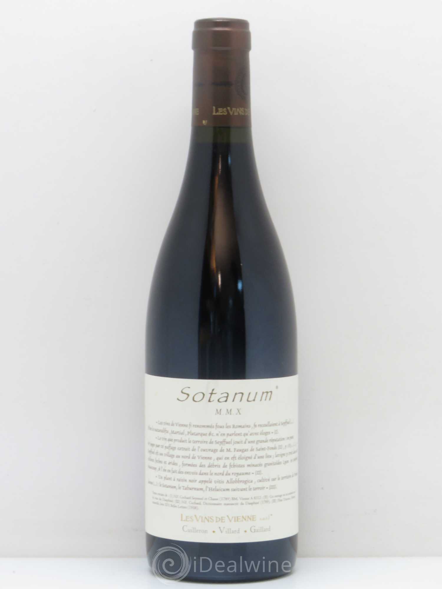 Collines Rhodaniennes Sotanum Les Vins de Vienne 2010 - Lot de 1 bouteille - 0