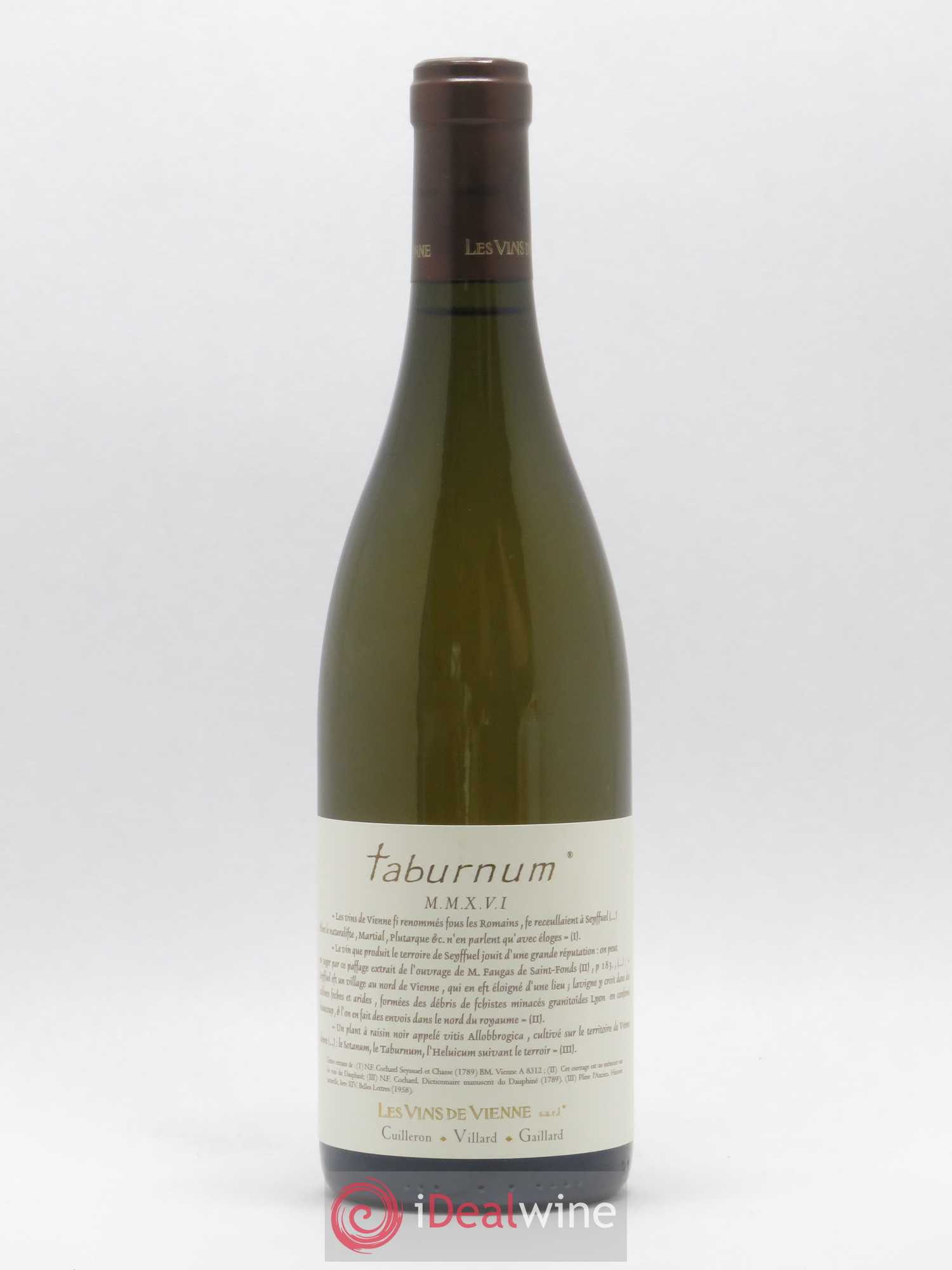 Collines Rhodaniennes Taburnum Les Vins de Vienne 2016 - Lot de 1 bouteille - 0