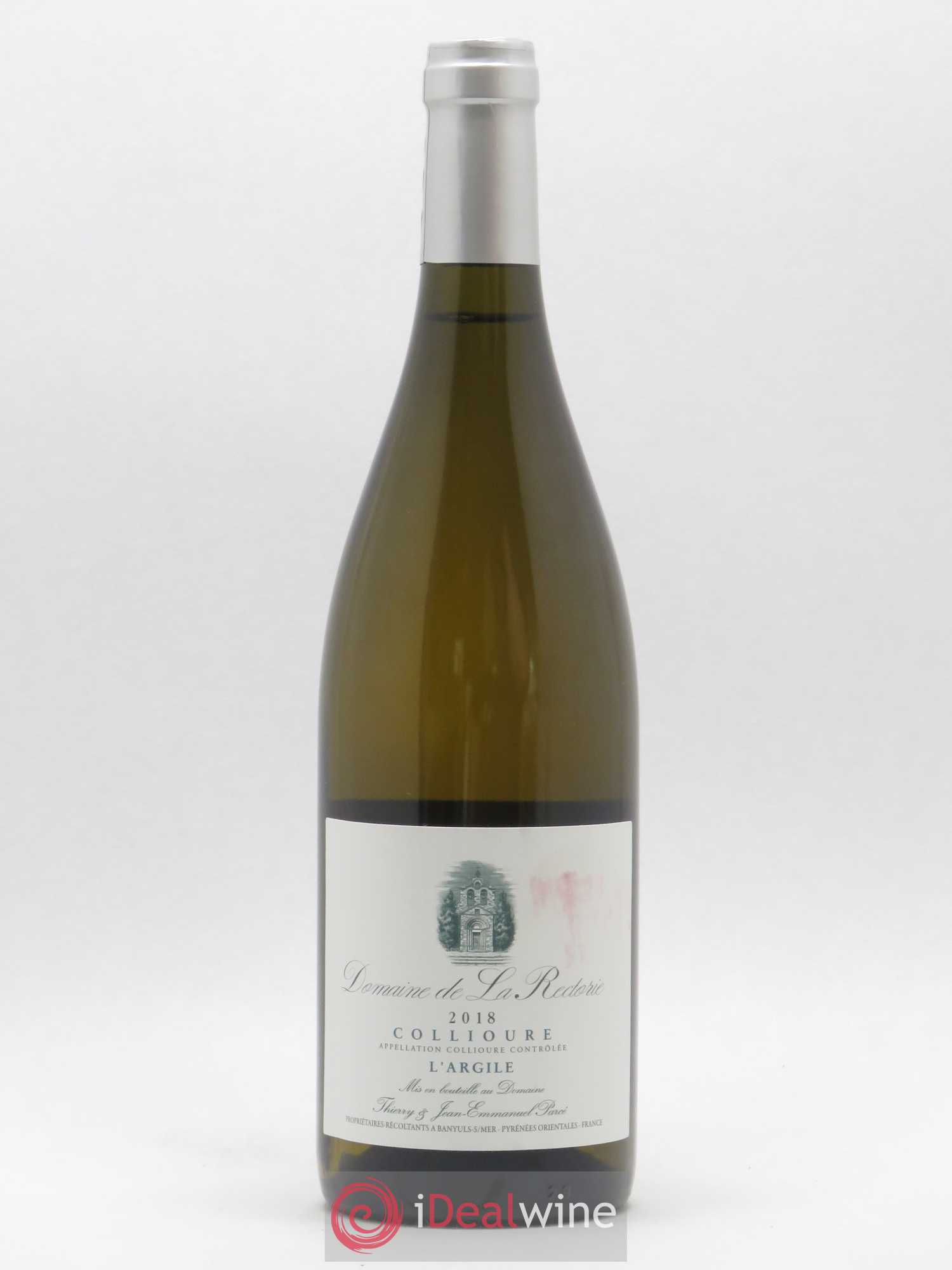 Collioure La Rectorie (Domaine de) L'Argile Thierry et Jean Emmanuel Parcé 2018 - Lot de 1 bouteille - 0