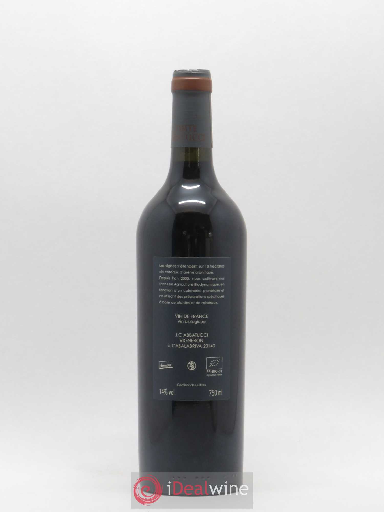 Vin de Corse Vin de France Valle di Nero Comte Abbatucci 2015 - Posten von 1 Flasche - 1