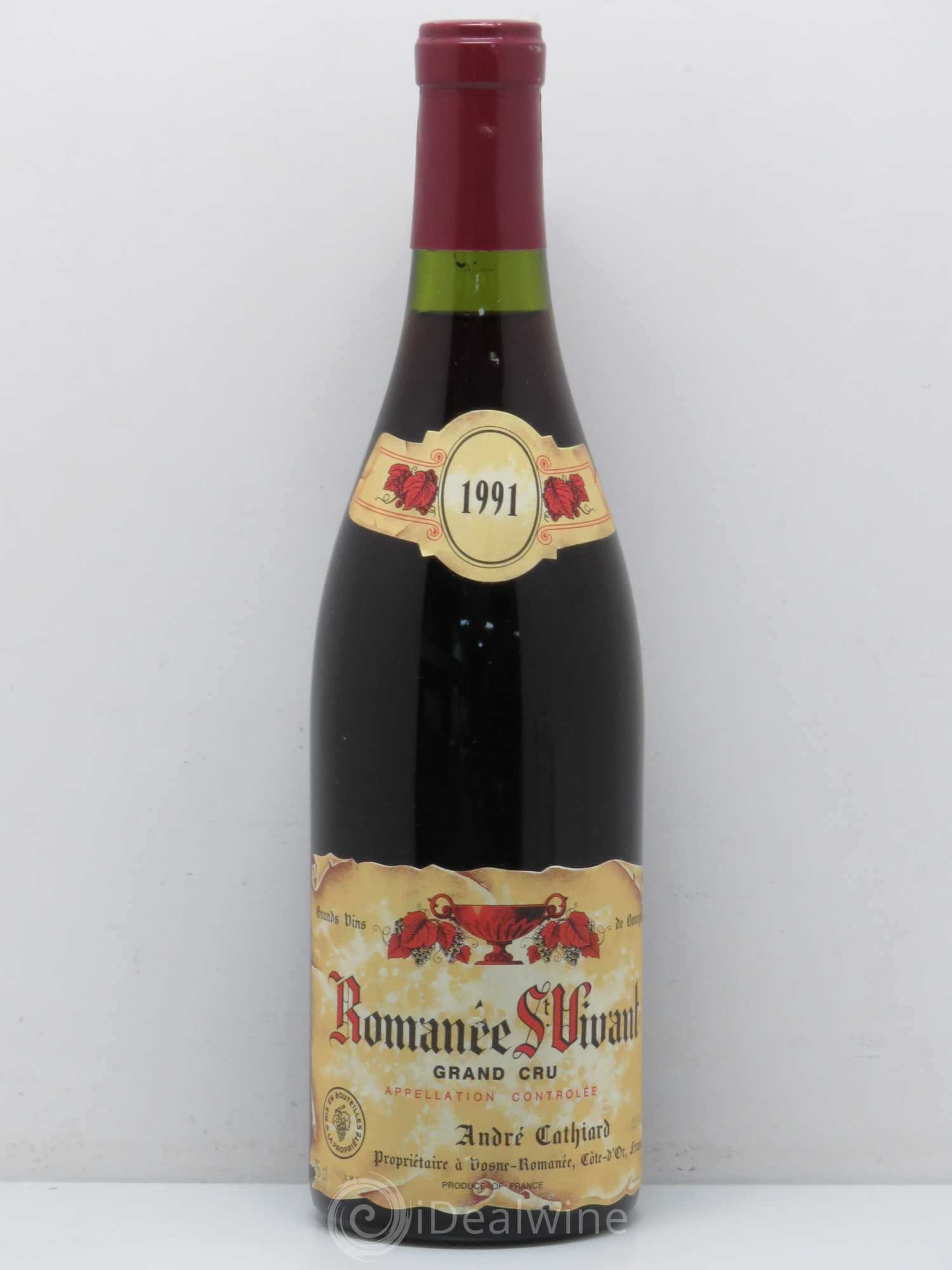 Romanée-Saint-Vivant Grand Cru Domaine Andre Cathiard 1991 - Lot de 1 bouteille - 0