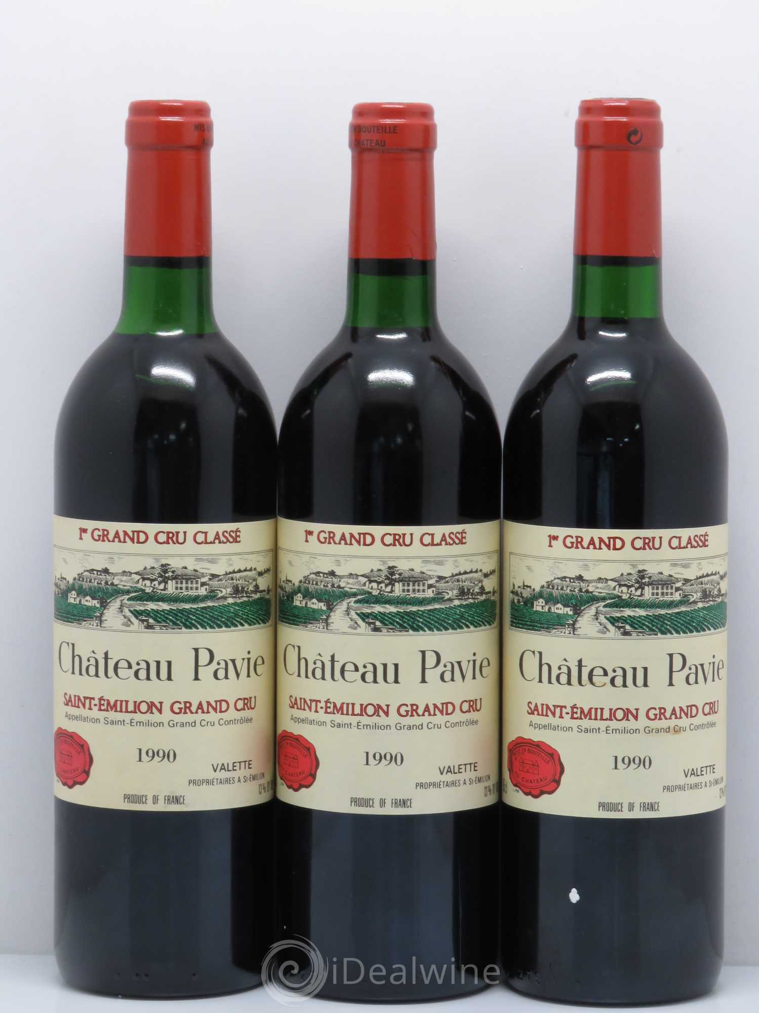 Château Pavie 1er Grand Cru Classé A 1990 - Lot de 3 bouteilles - 0